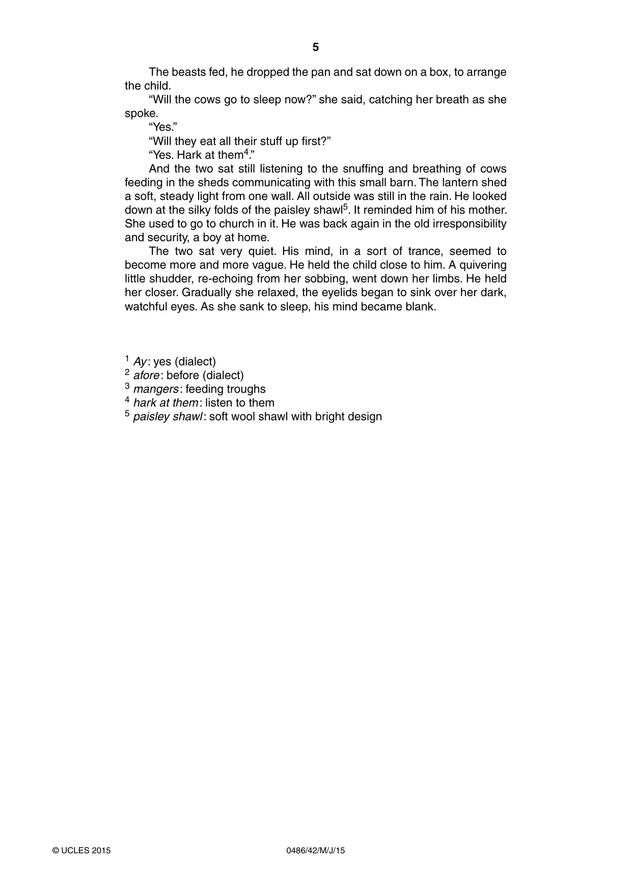 Cambridge IGCSE English - Literature 0486 2015 May/June Paper 4 · Variant 2 question paper, page 5 of 8