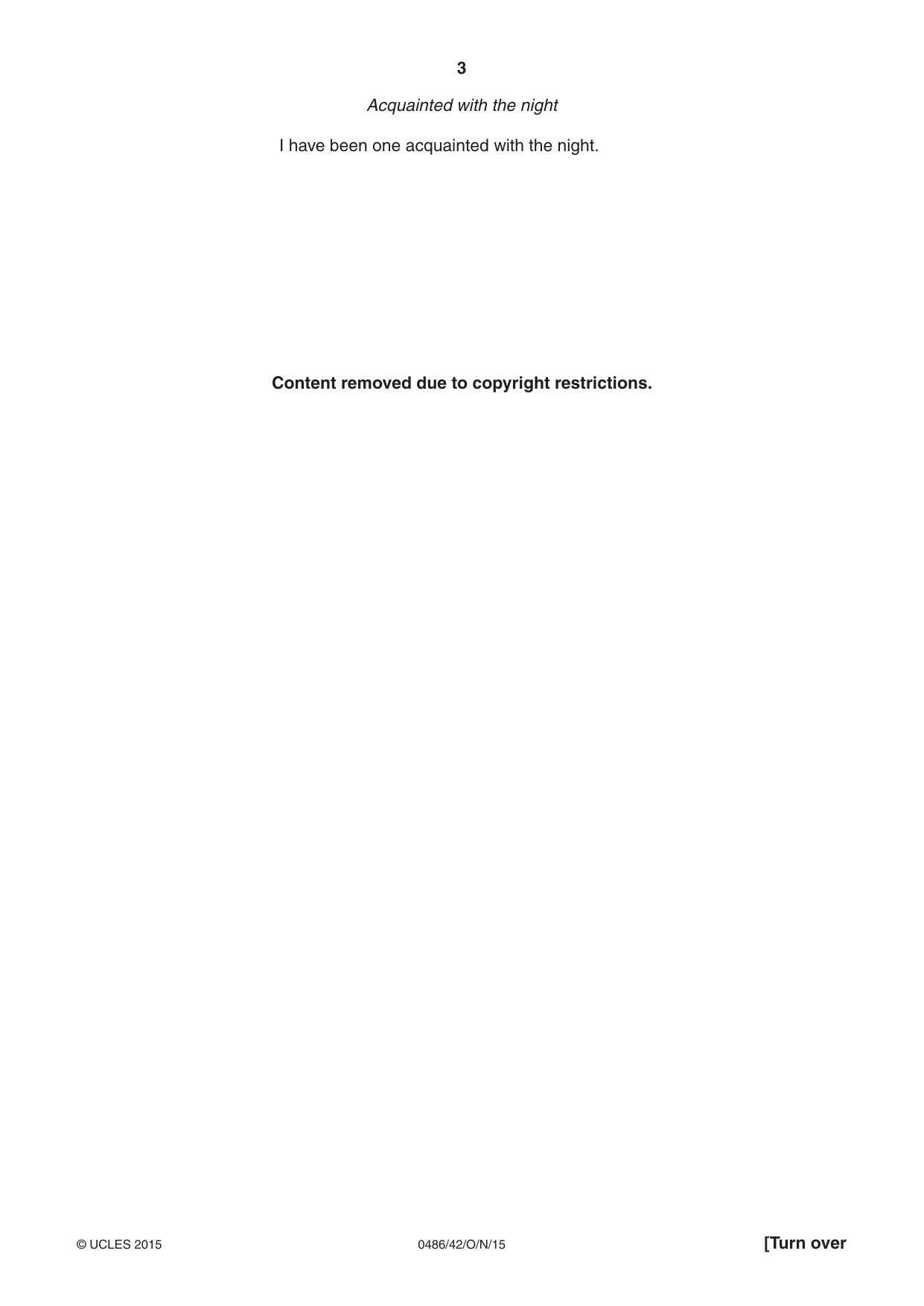 Cambridge IGCSE English - Literature 0486 2015 Oct/Nov Paper 4 · Variant 2 question paper, page 3 of 8