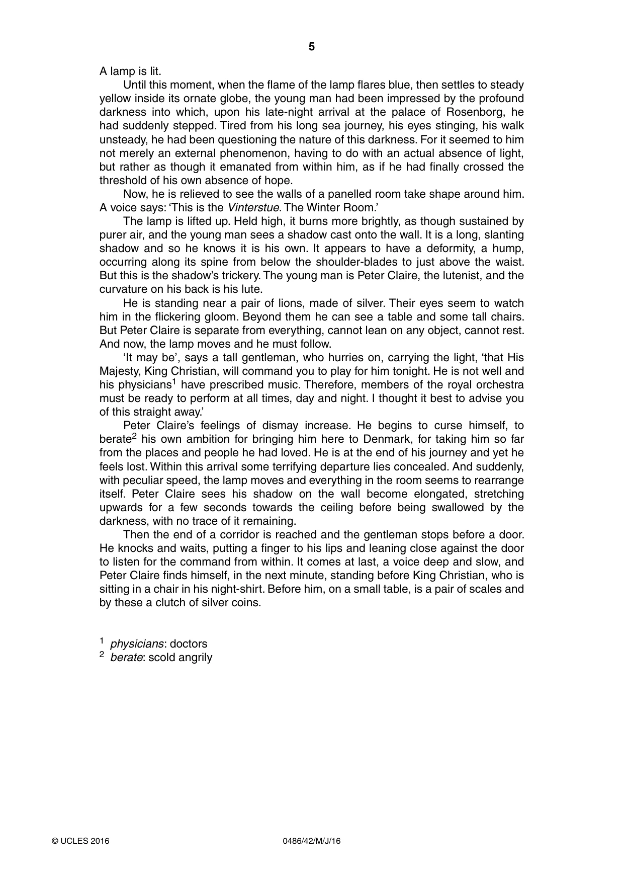 Cambridge IGCSE English - Literature 0486 2016 May/June Paper 4 · Variant 2 question paper, page 5 of 8