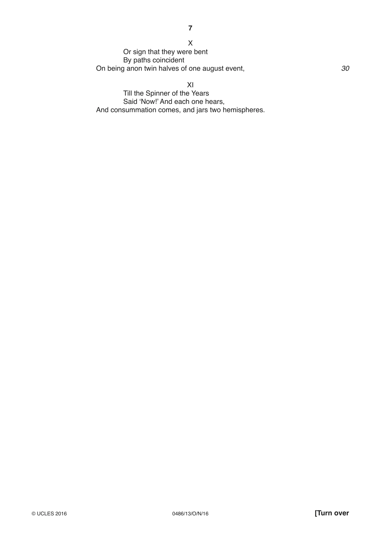 Cambridge IGCSE English - Literature 0486 2016 Oct/Nov Paper 1 · Variant 3 question paper, page 7 of 28