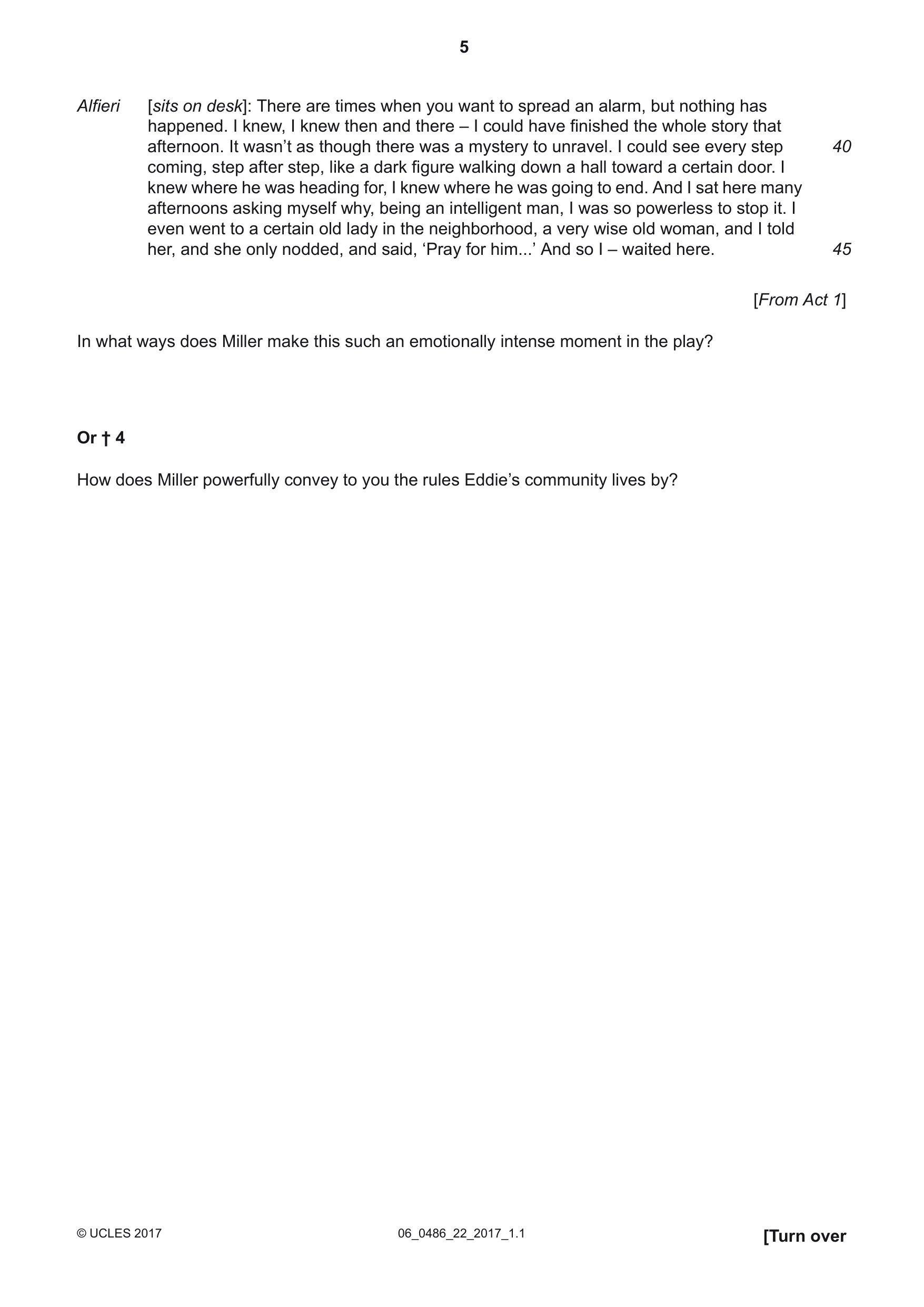 Cambridge IGCSE English - Literature 0486 2017 May/June Paper 2 · Variant 2 question paper, page 5 of 12