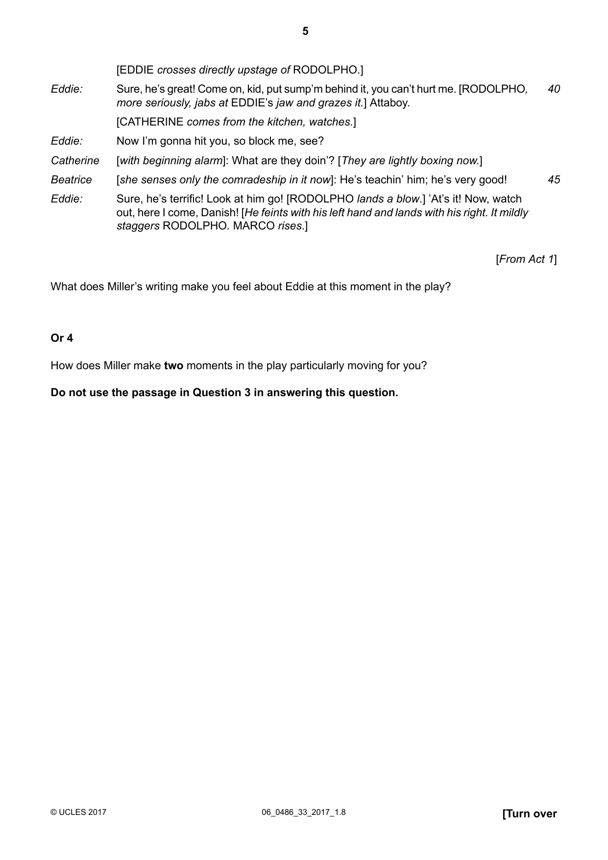 Cambridge IGCSE English - Literature 0486 2017 May/June Paper 3 · Variant 3 question paper, page 5 of 12