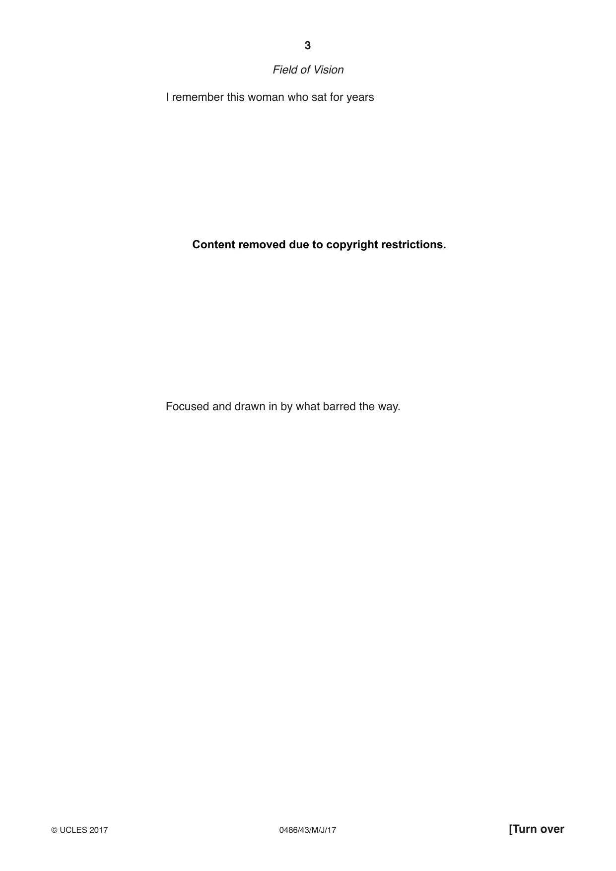 Cambridge IGCSE English - Literature 0486 2017 May/June Paper 4 · Variant 3 question paper, page 3 of 8