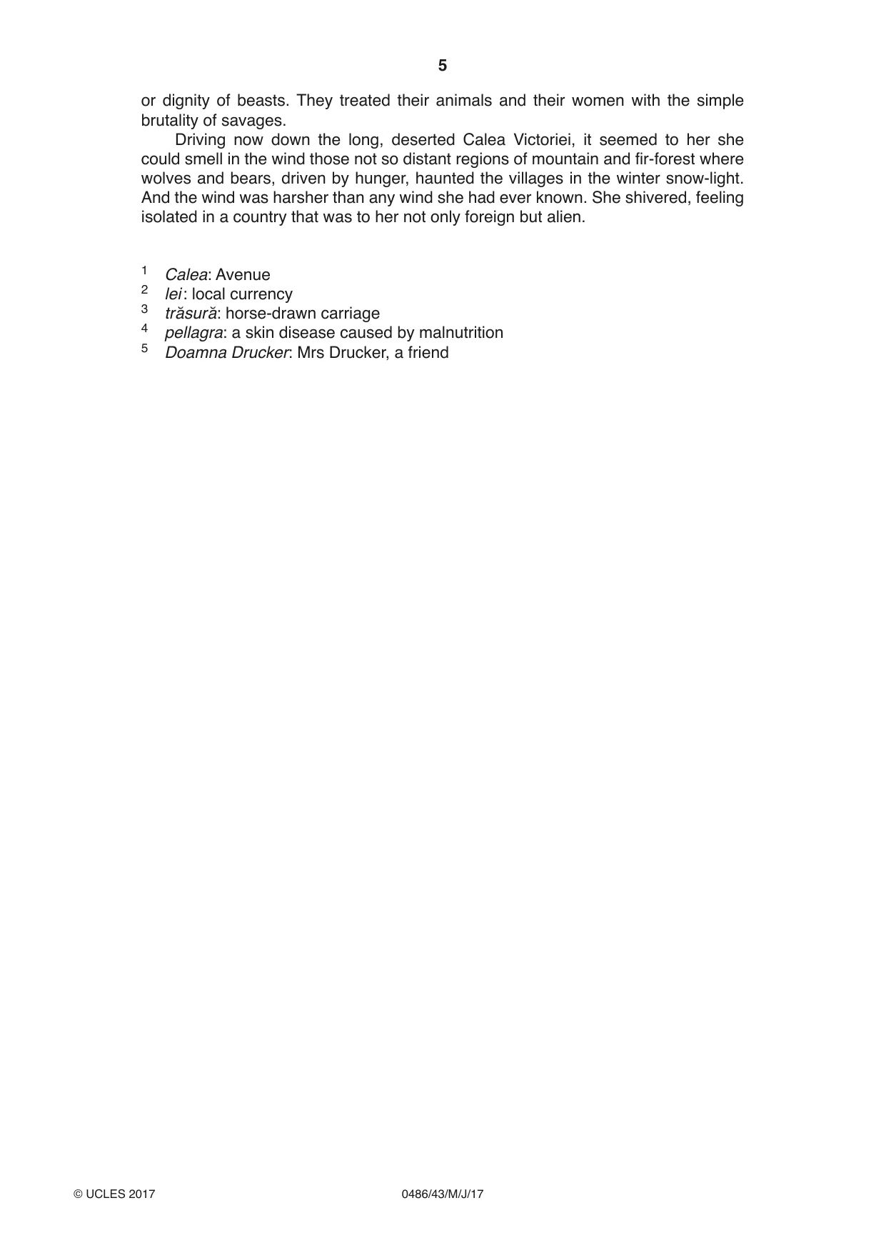 Cambridge IGCSE English - Literature 0486 2017 May/June Paper 4 · Variant 3 question paper, page 5 of 8
