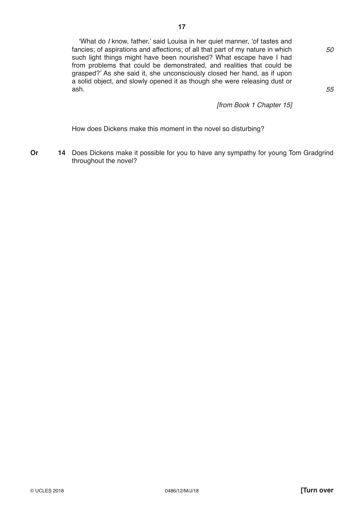 Cambridge IGCSE English - Literature 0486 2018 May/June Paper 1 · Variant 2 question paper, page 17 of 28