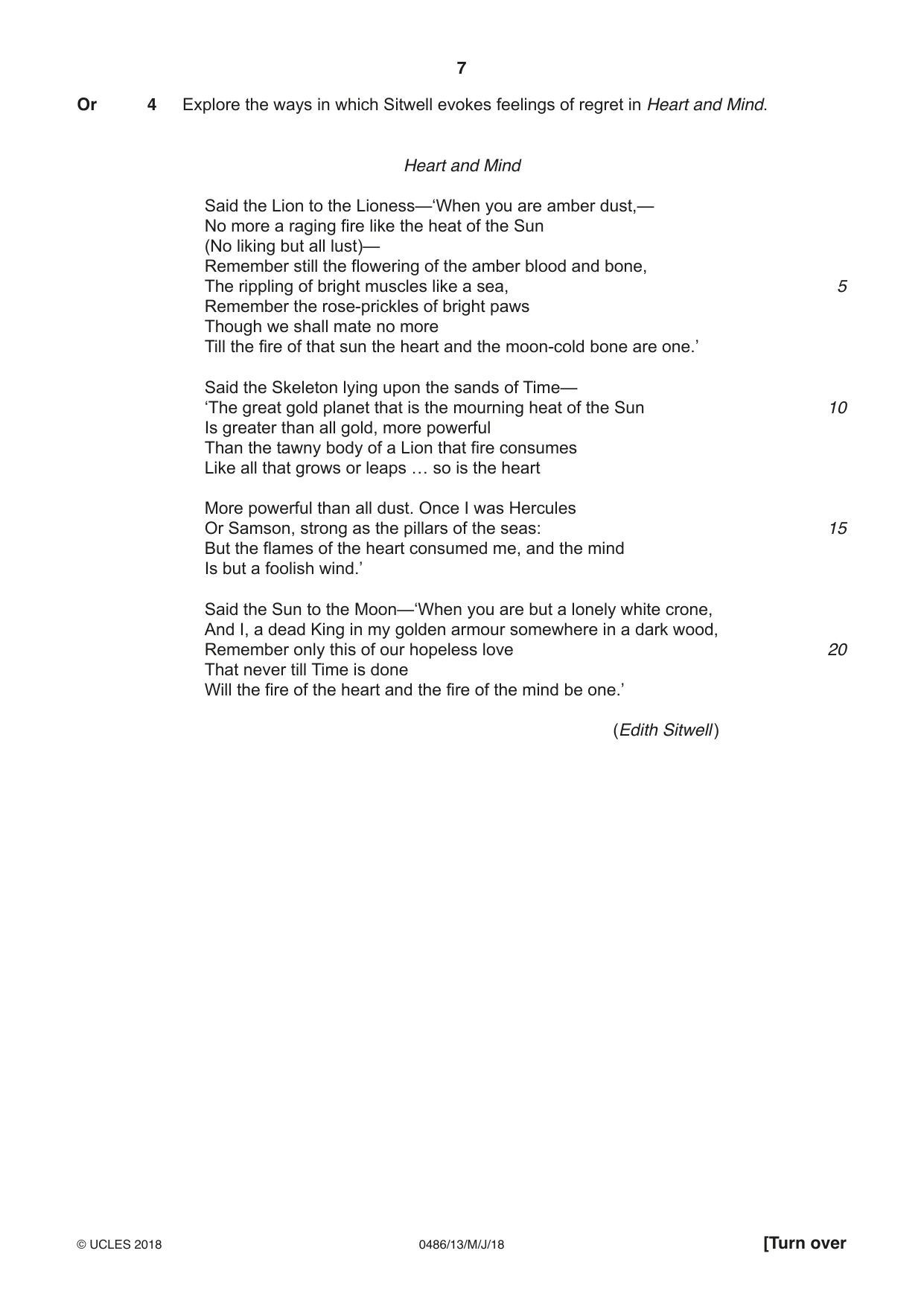 Cambridge IGCSE English - Literature 0486 2018 May/June Paper 1 · Variant 3 question paper, page 7 of 28