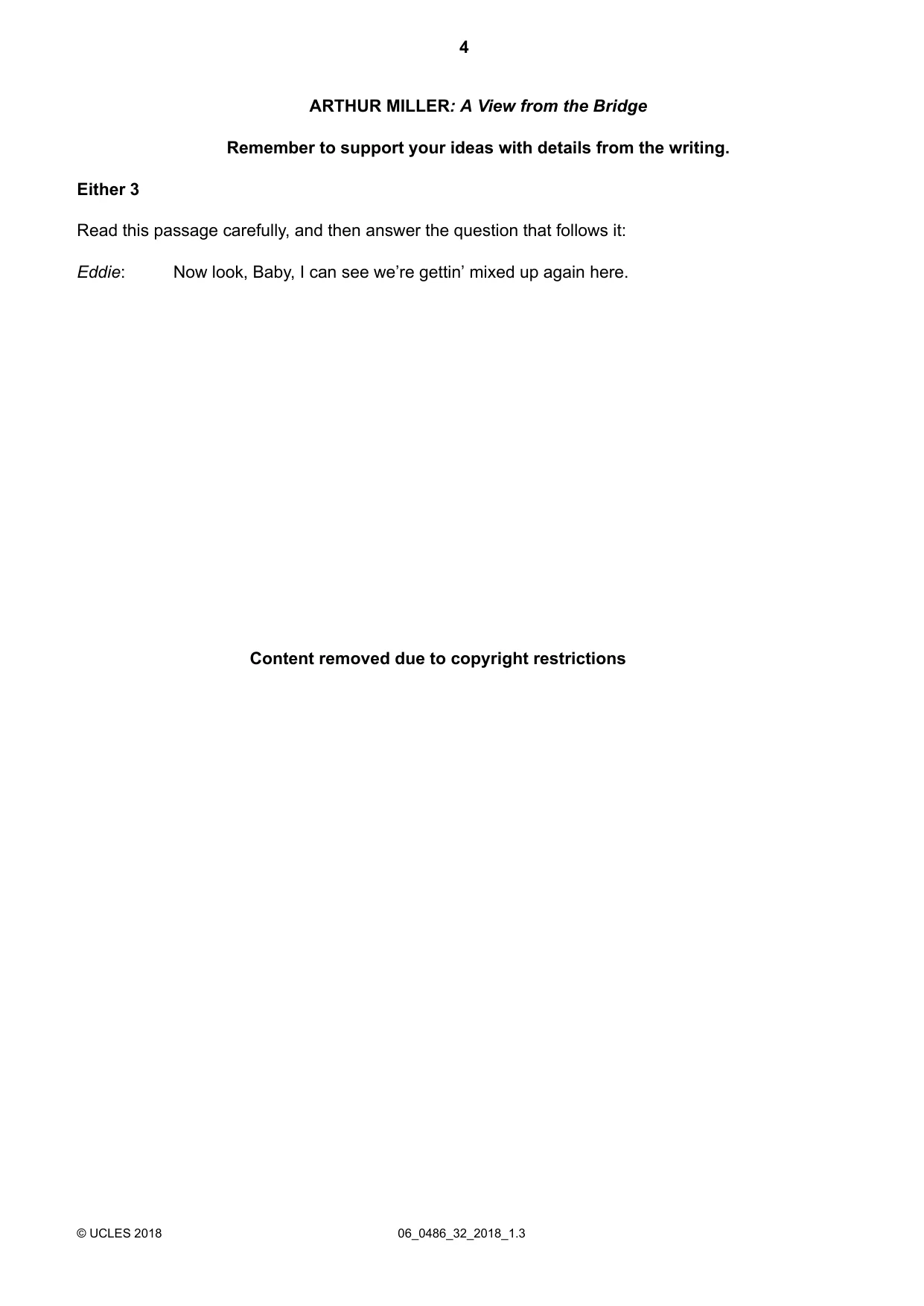 Cambridge IGCSE English - Literature 0486 2018 May/June Paper 3 · Variant 2 question paper, page 4 of 12