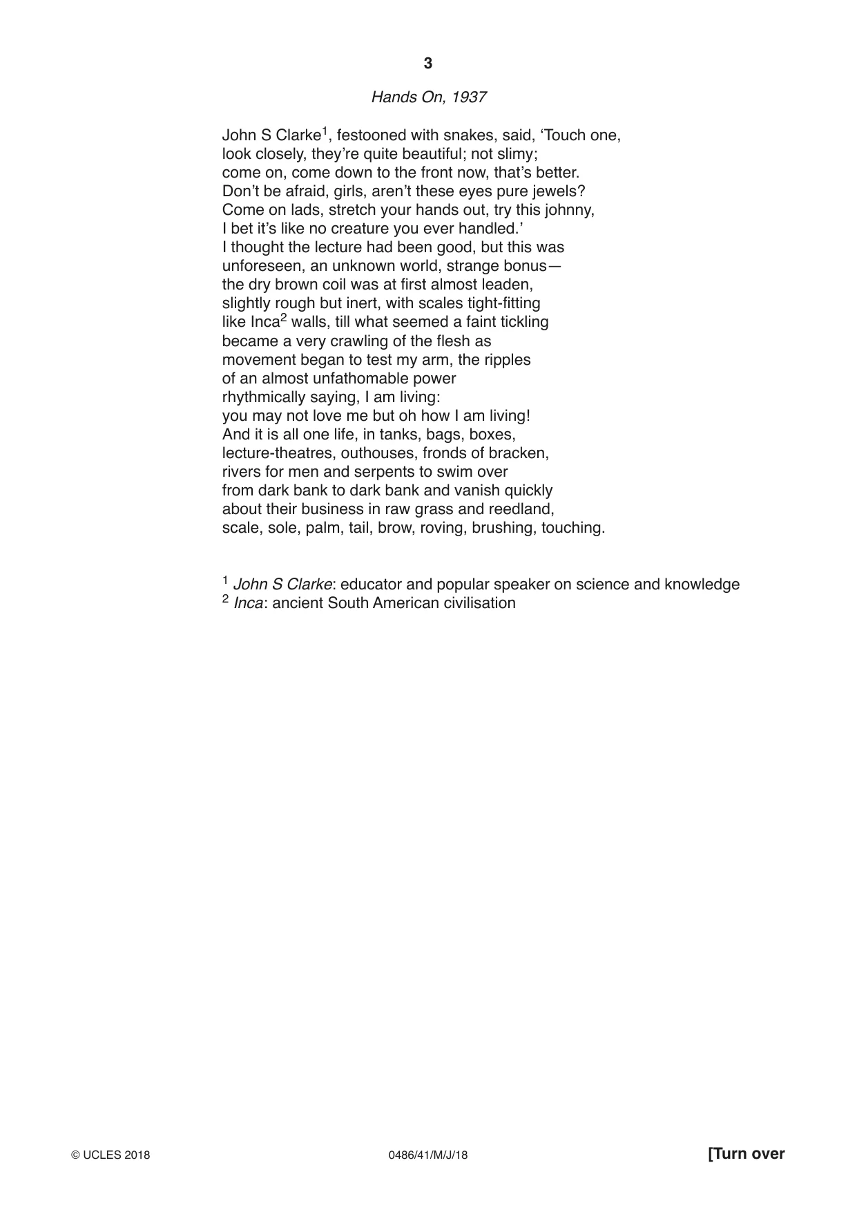 Cambridge IGCSE English - Literature 0486 2018 May/June Paper 4 · Variant 1 question paper, page 3 of 8