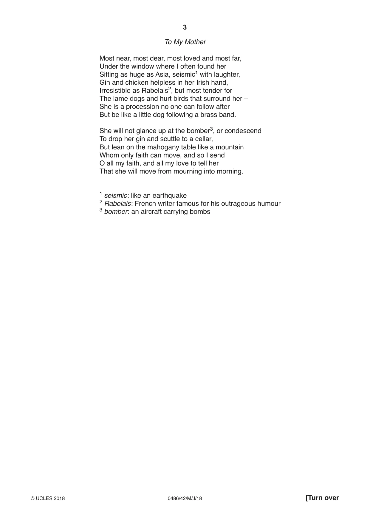 Cambridge IGCSE English - Literature 0486 2018 May/June Paper 4 · Variant 2 question paper, page 3 of 8