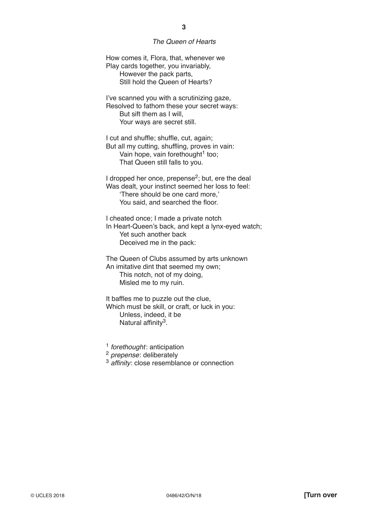 Cambridge IGCSE English - Literature 0486 2018 Oct/Nov Paper 4 · Variant 2 question paper, page 3 of 8