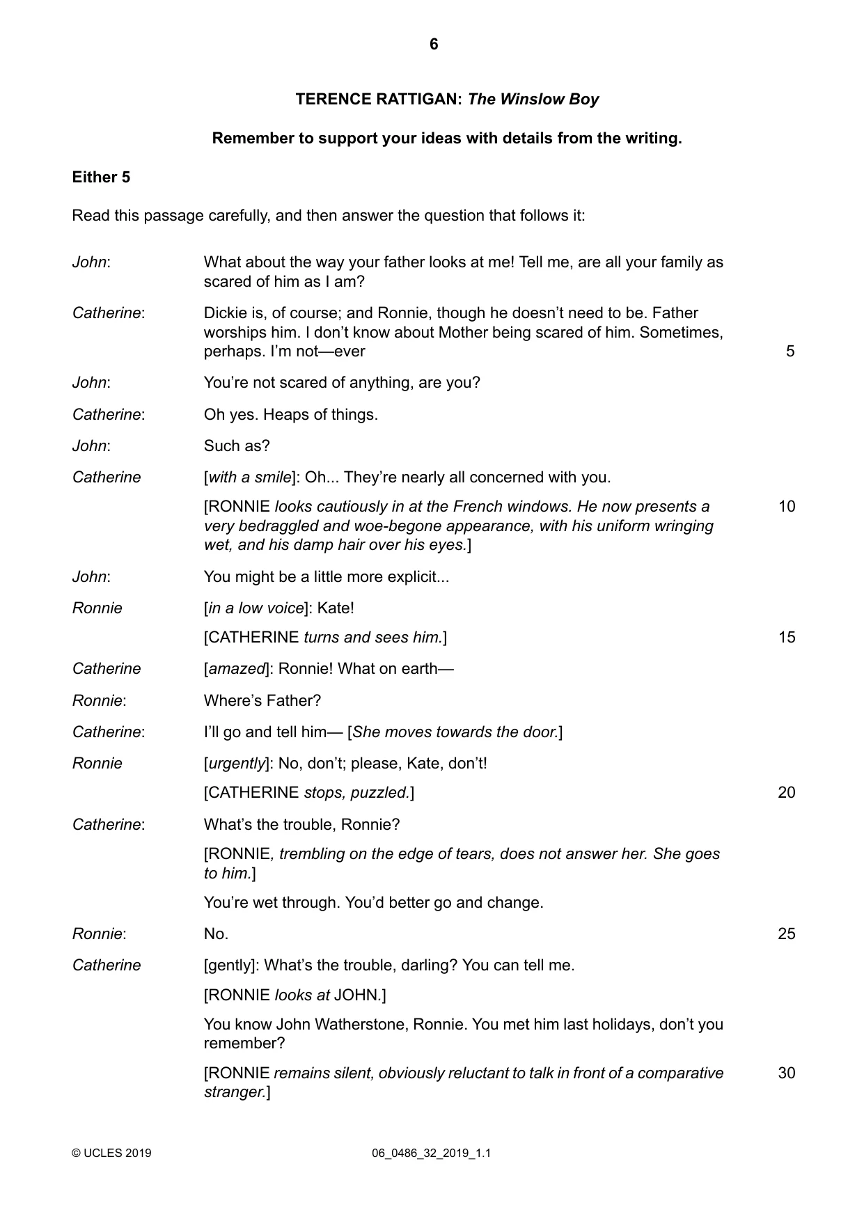 Cambridge IGCSE English - Literature 0486 2019 May/June Paper 3 · Variant 2 question paper, page 6 of 16