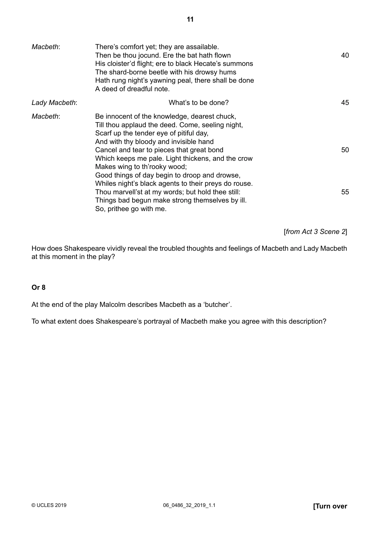 Cambridge IGCSE English - Literature 0486 2019 May/June Paper 3 · Variant 2 question paper, page 11 of 16