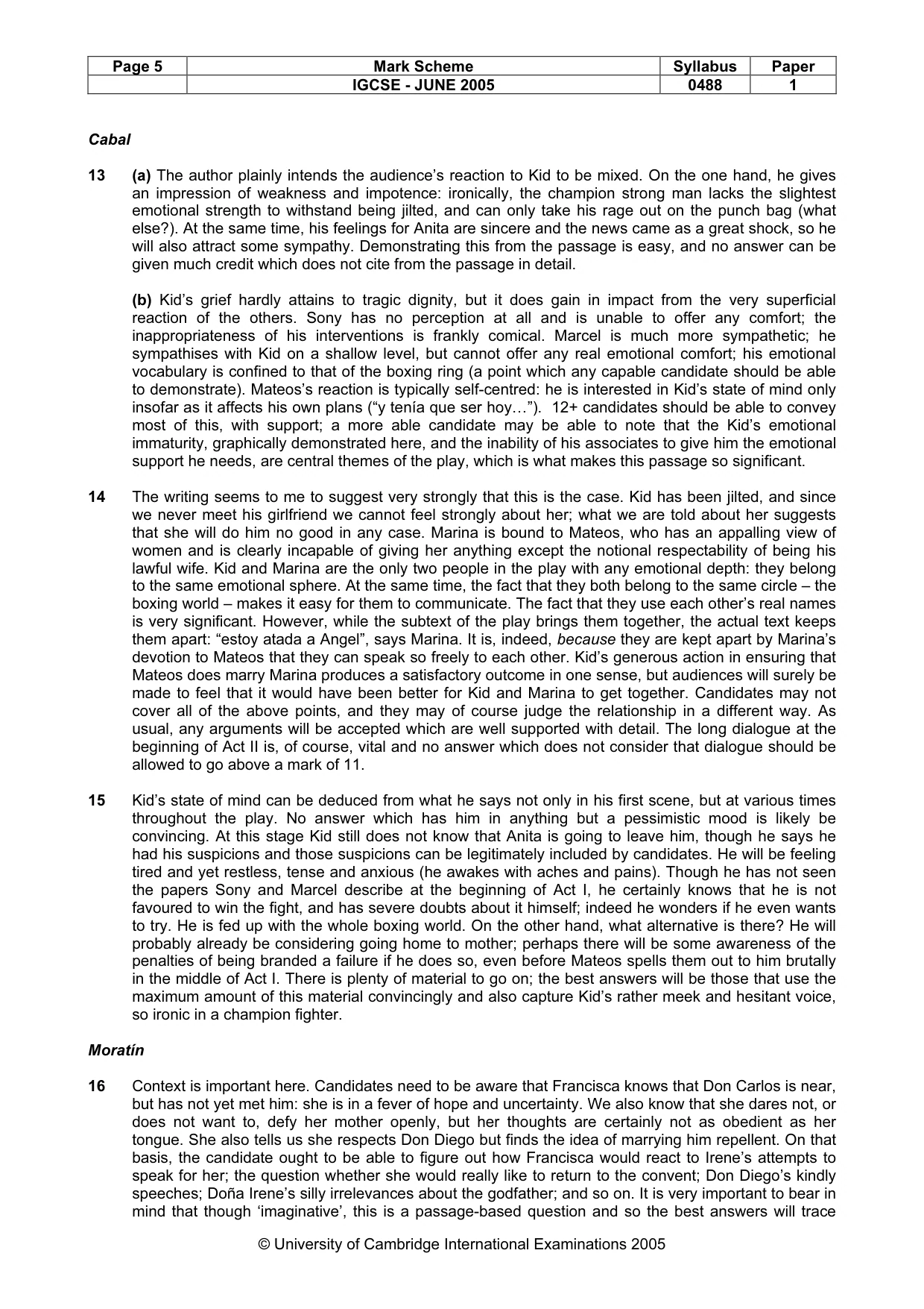 Mark scheme, page 7 of 9
