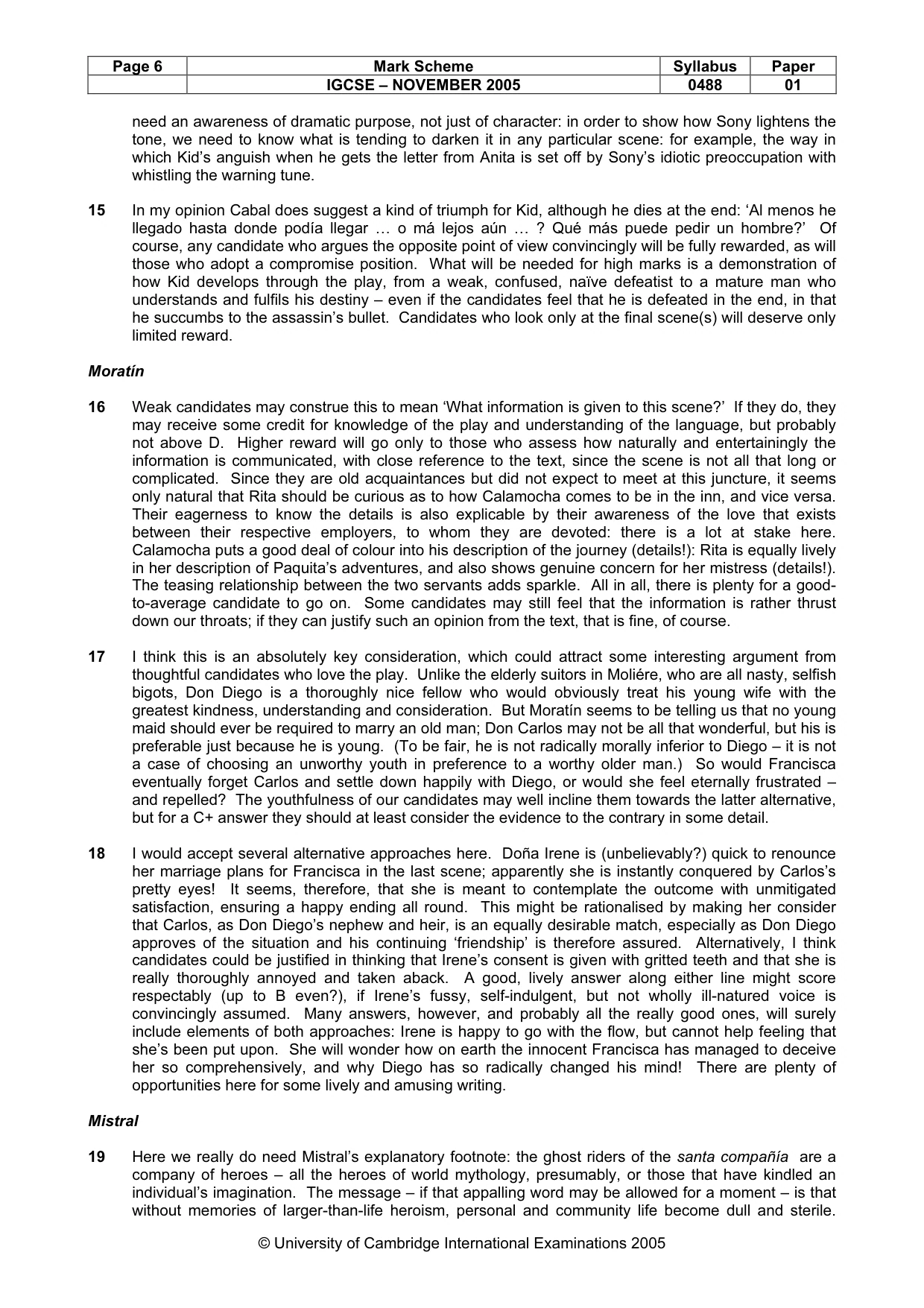 Mark scheme, page 7 of 8