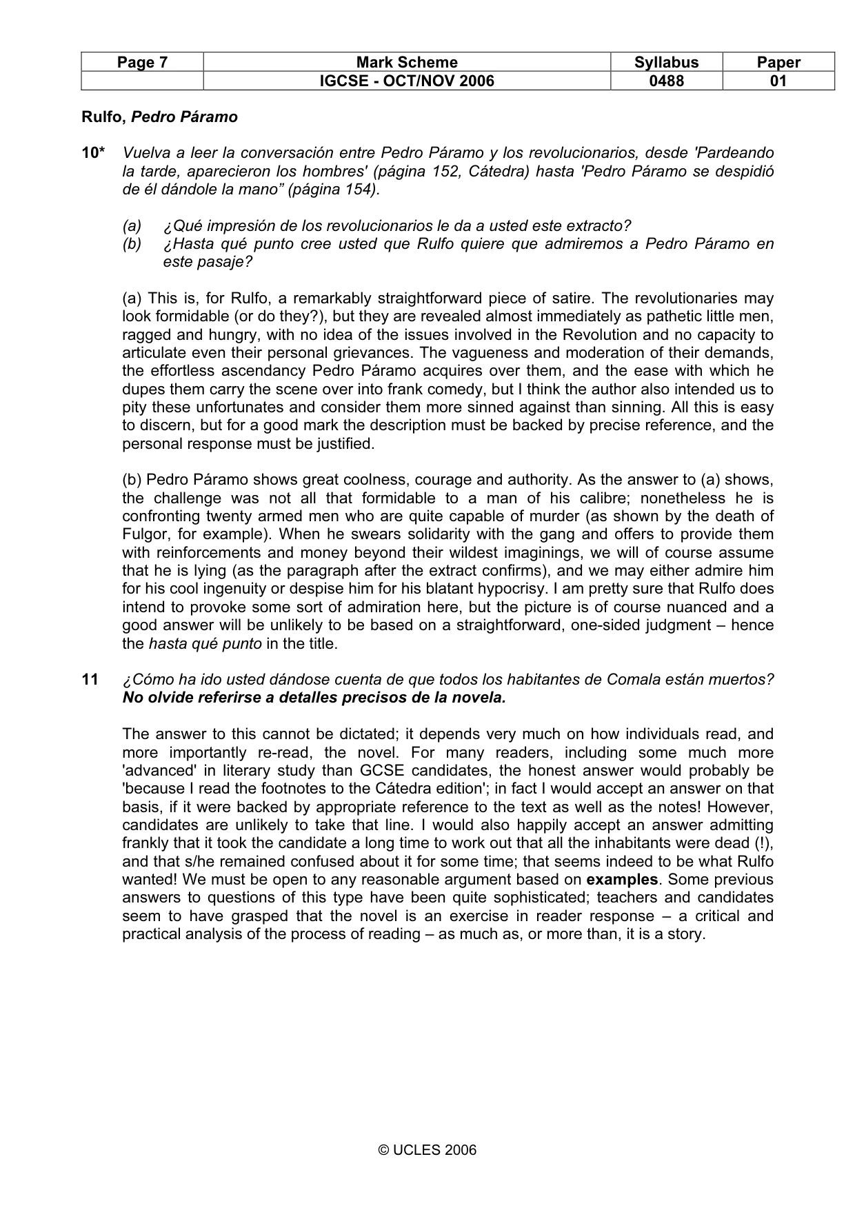 Mark scheme, page 7 of 11