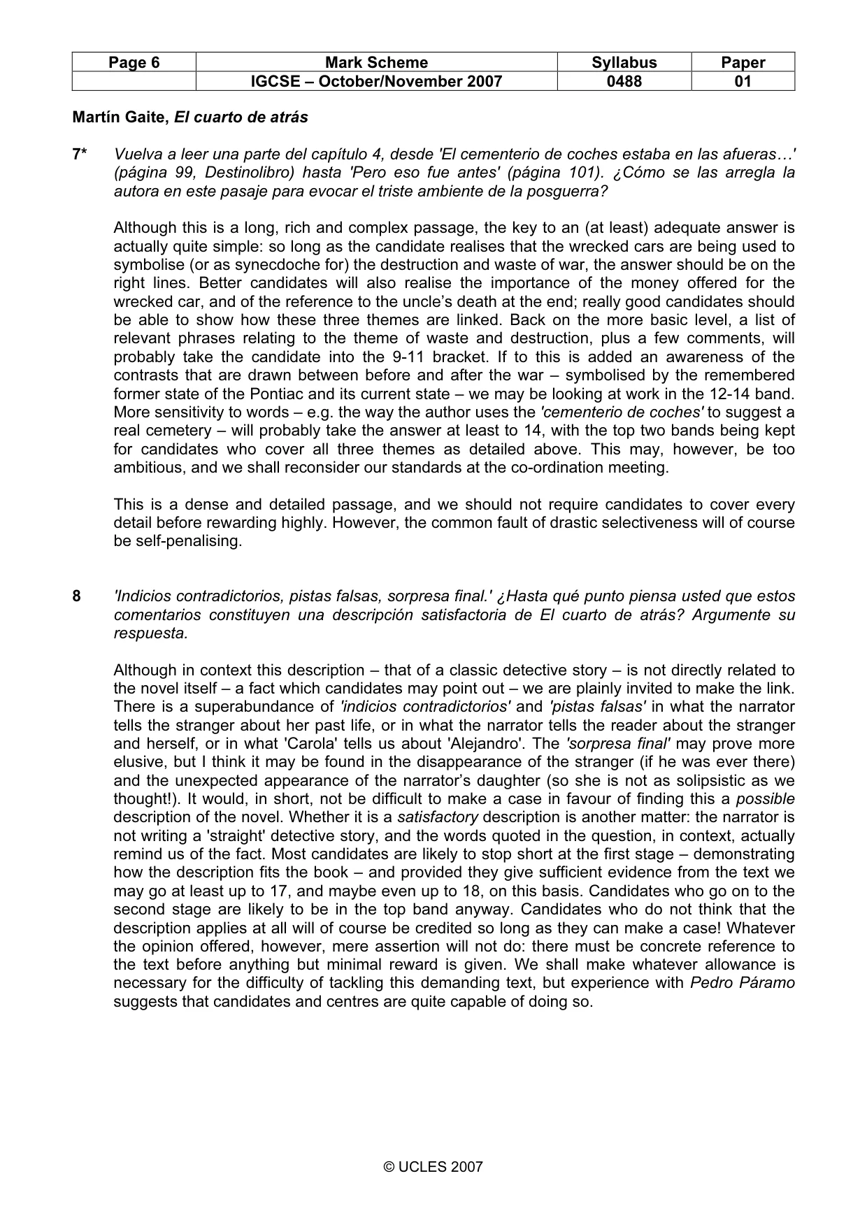 Mark scheme, page 6 of 13