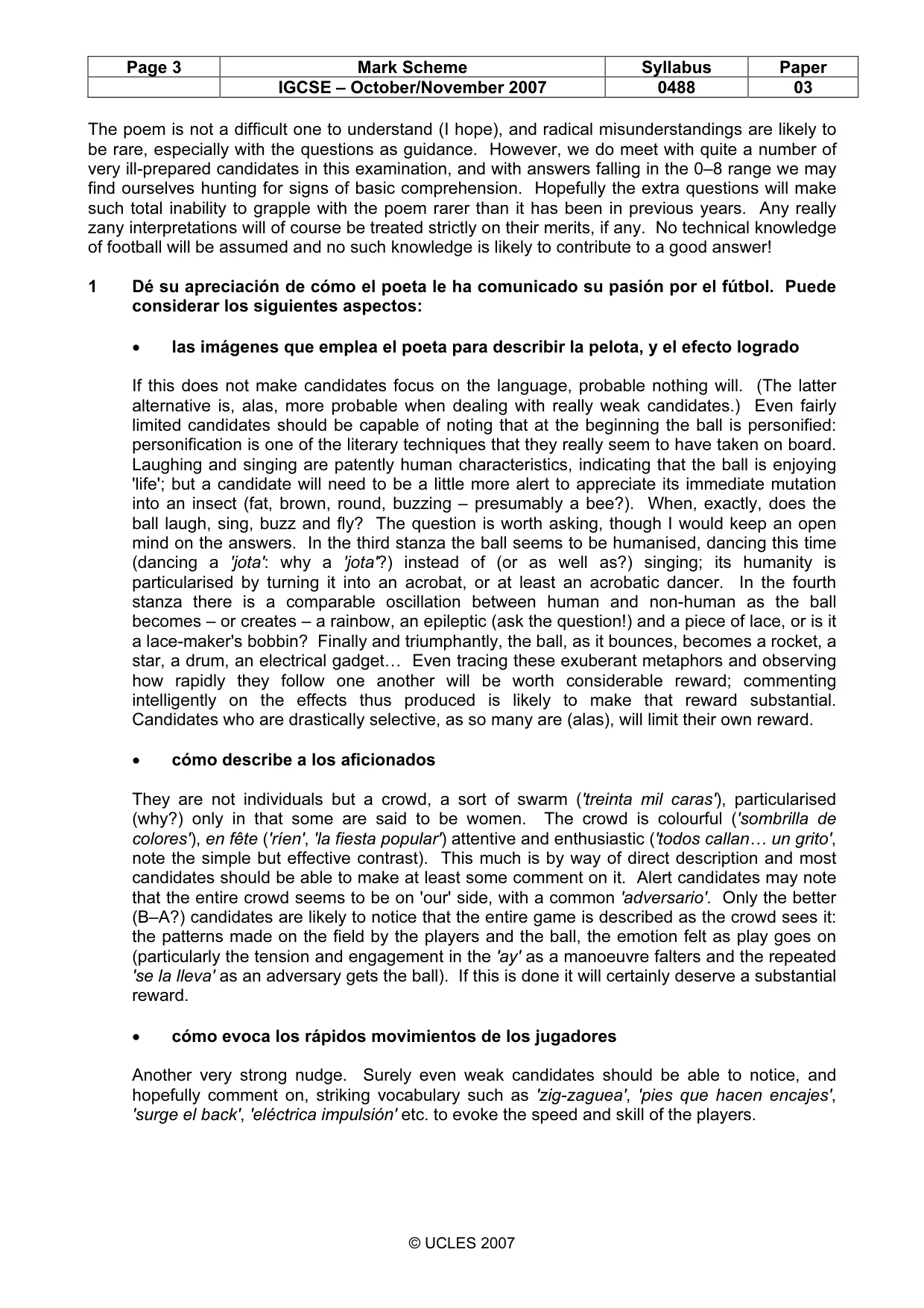 Mark scheme, page 3 of 4