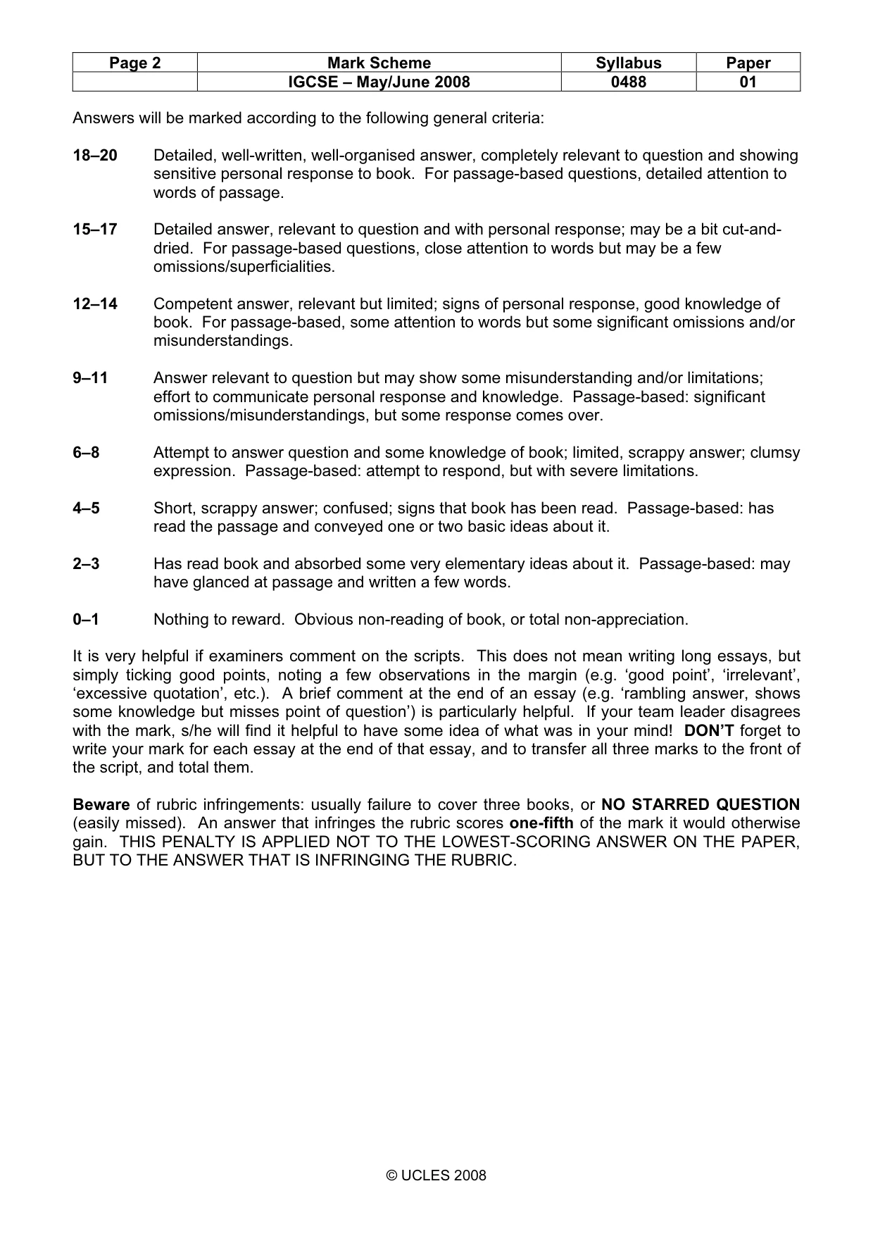 Mark scheme, page 2 of 12