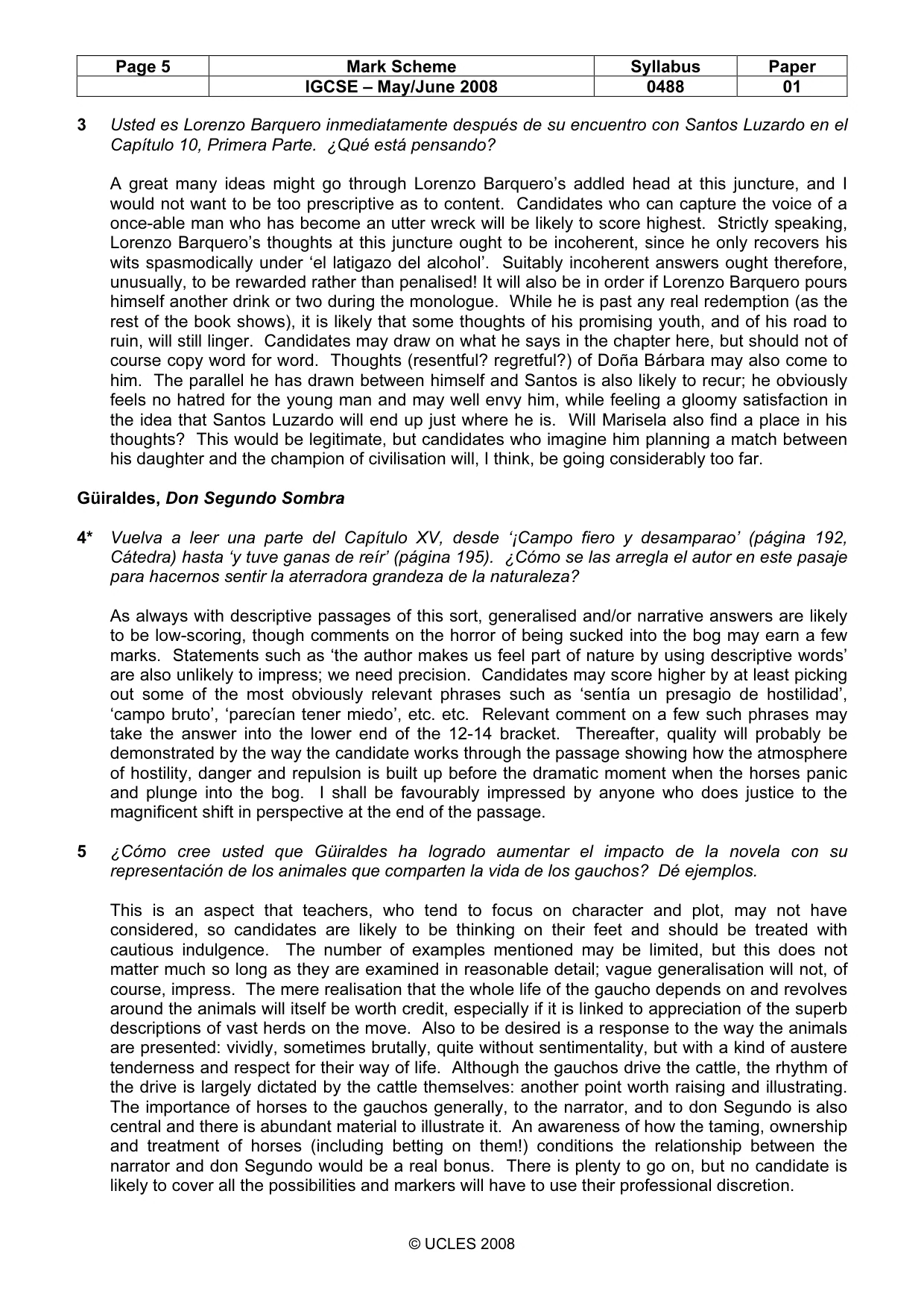 Mark scheme, page 5 of 12