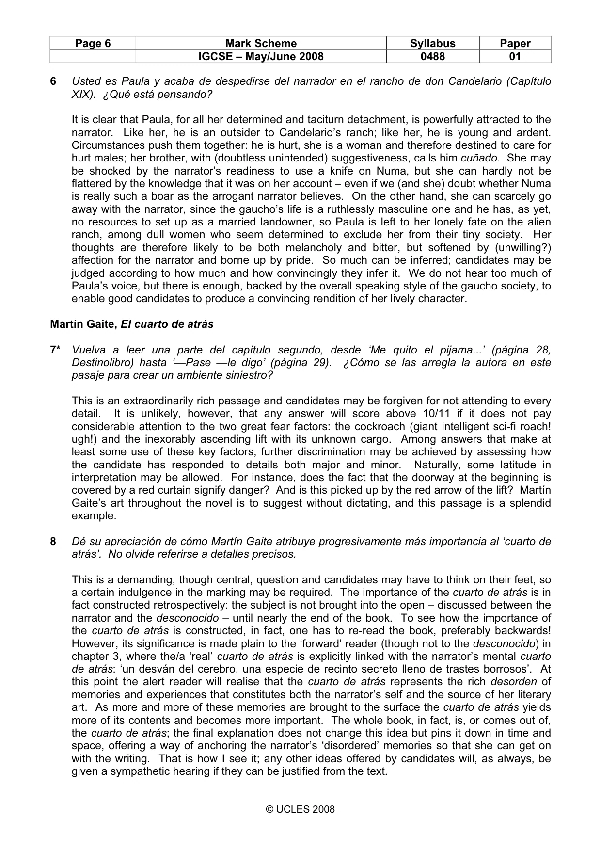 Mark scheme, page 6 of 12