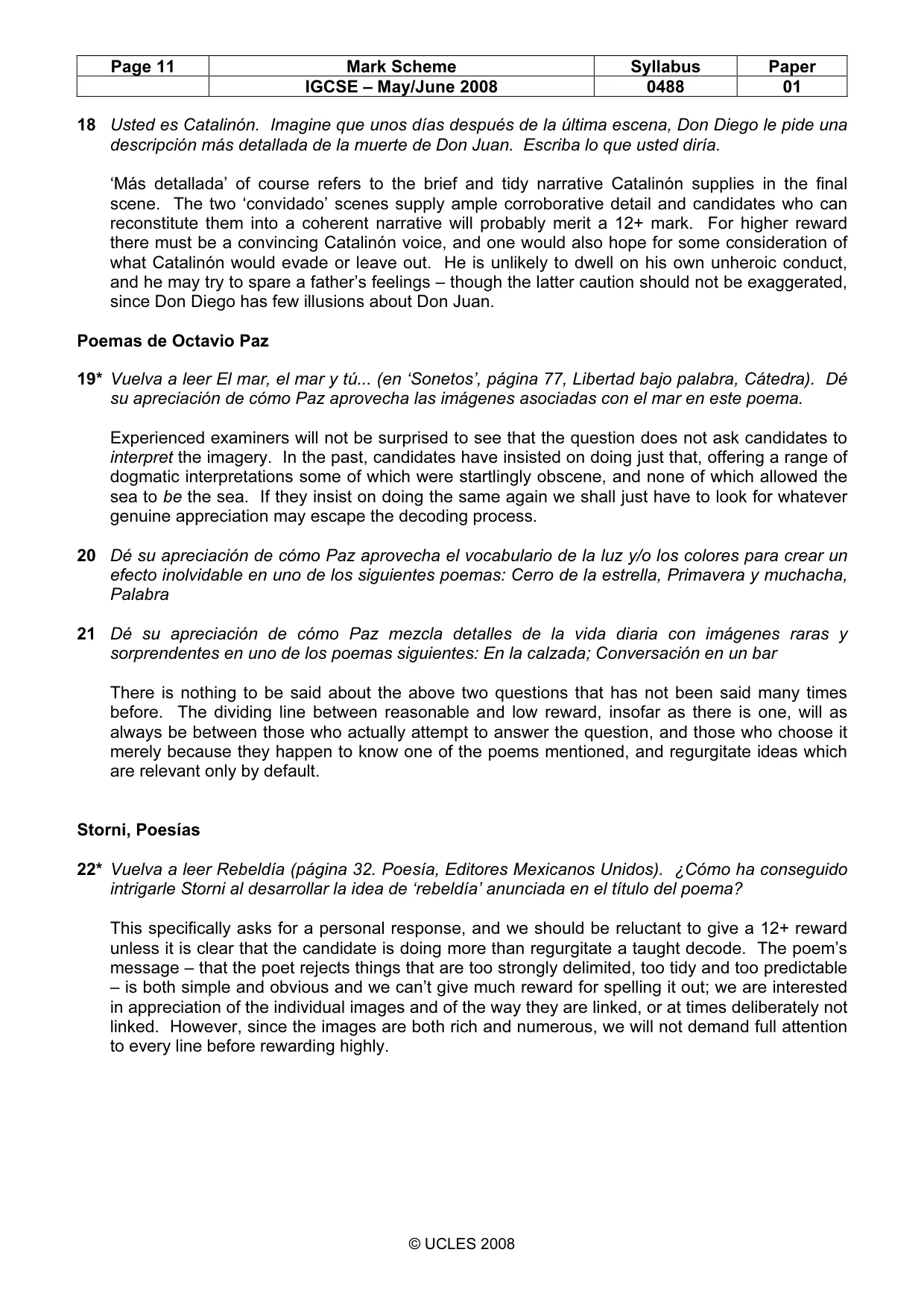 Mark scheme, page 11 of 12
