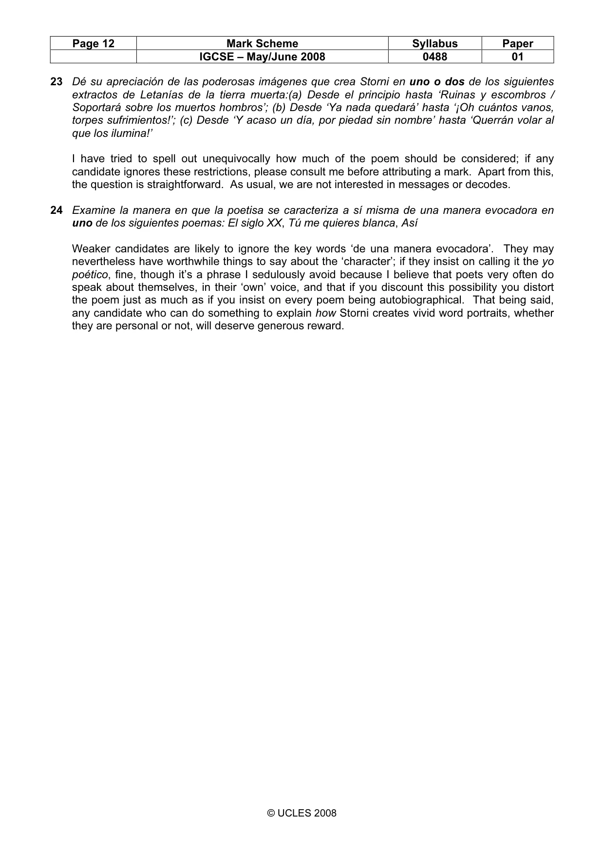 Mark scheme, page 12 of 12