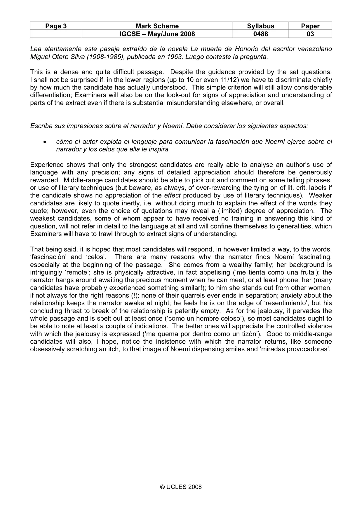 Mark scheme, page 3 of 4
