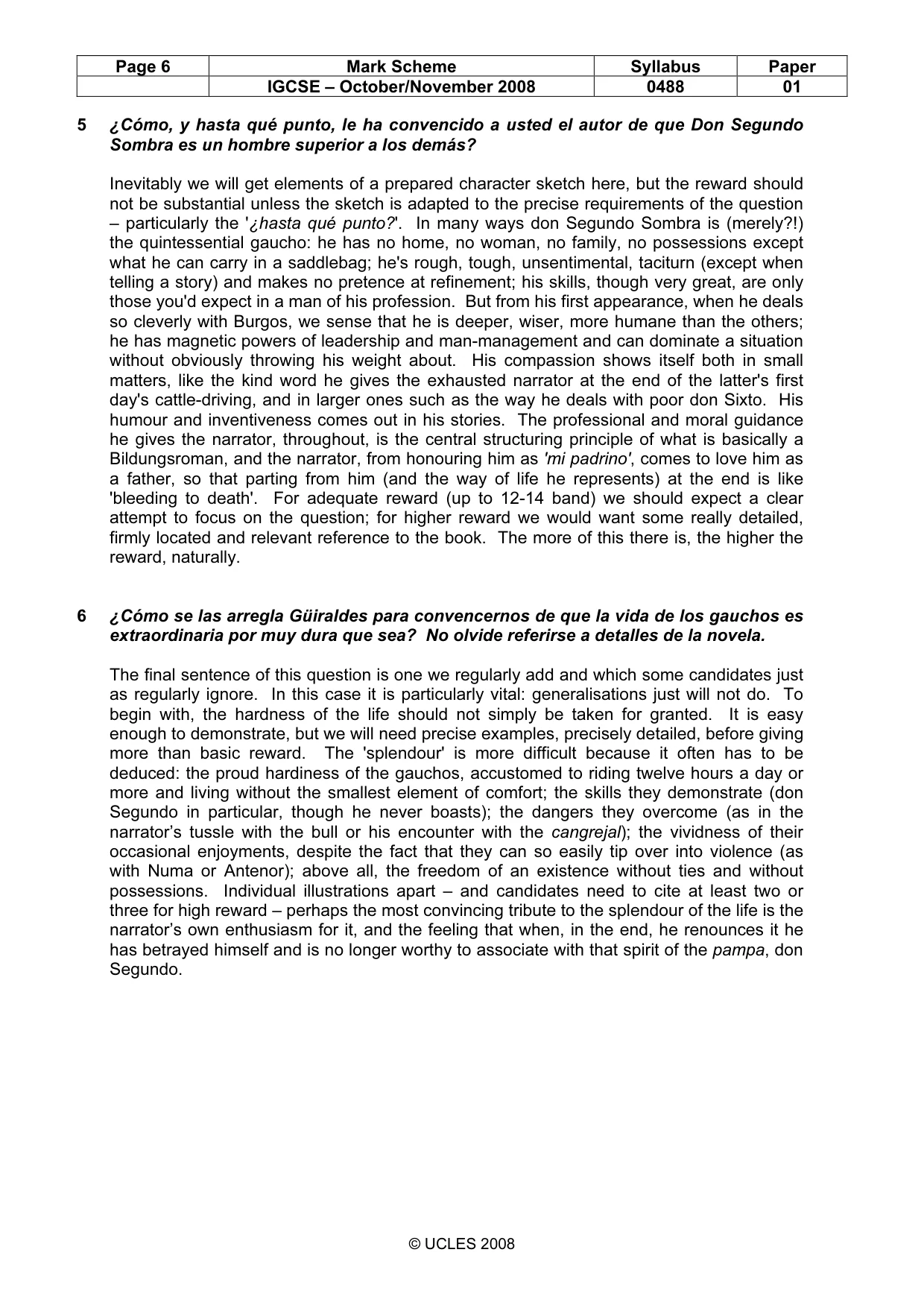 Mark scheme, page 6 of 15