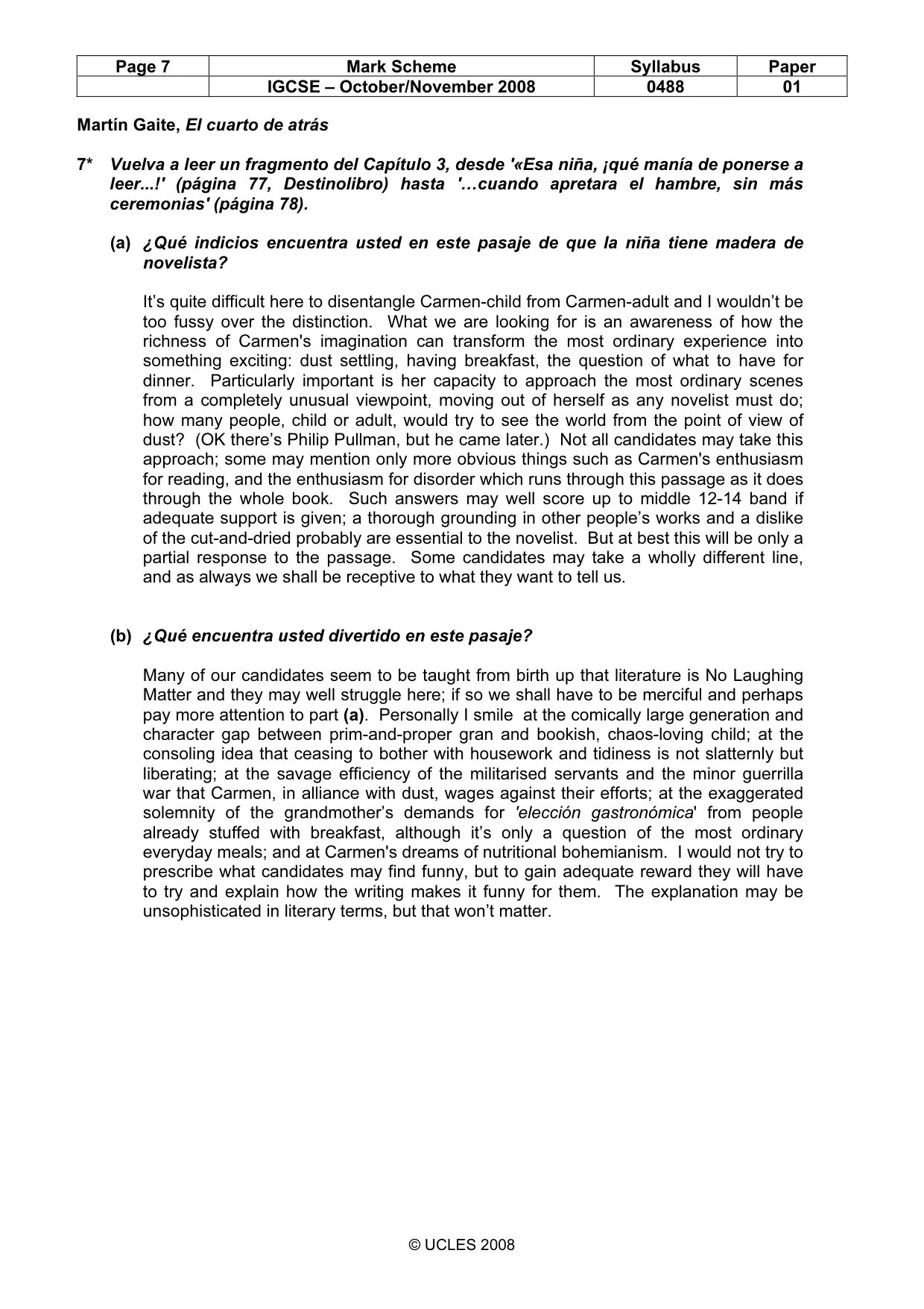 Mark scheme, page 7 of 15