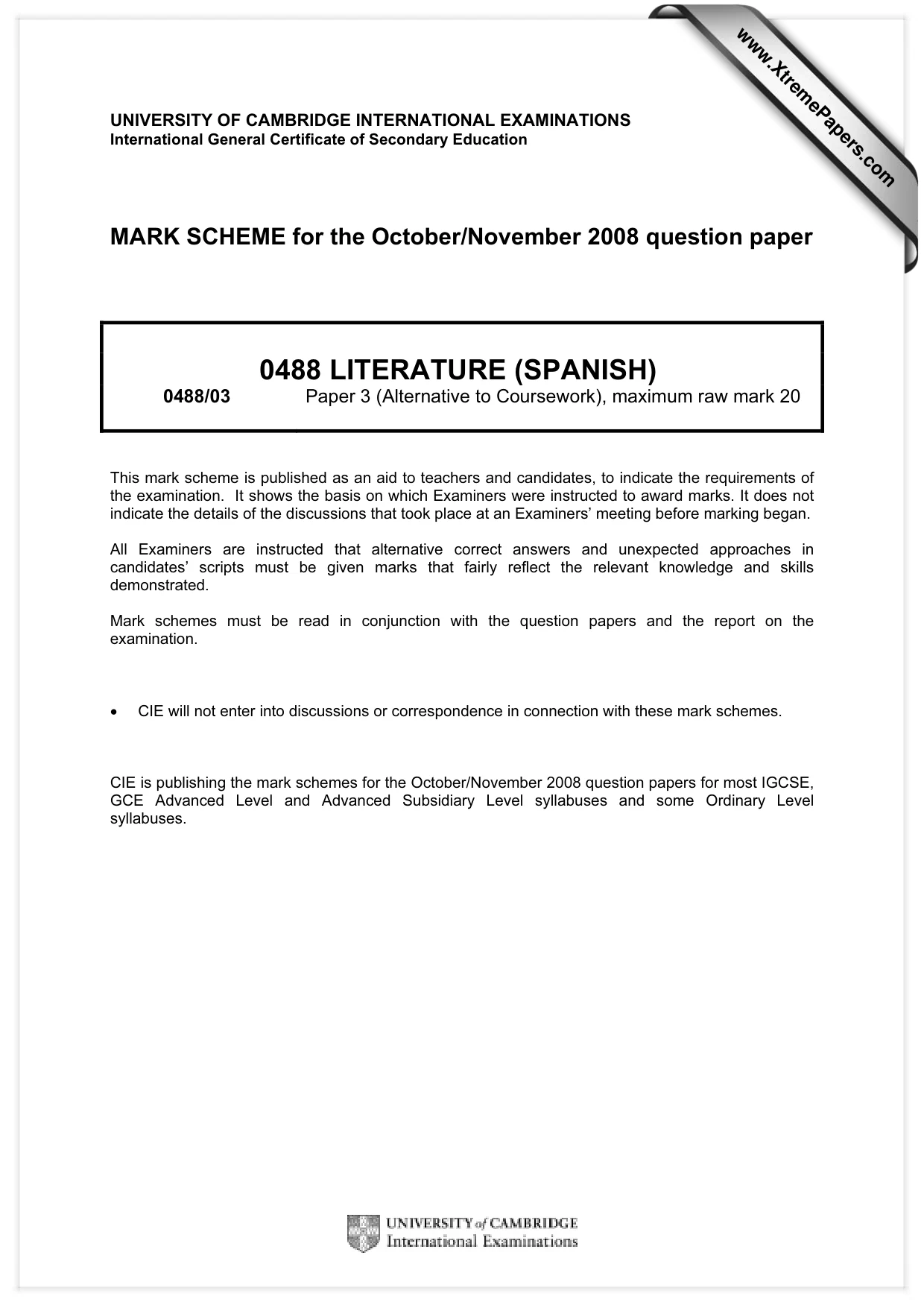 Mark scheme, page 1 of 3