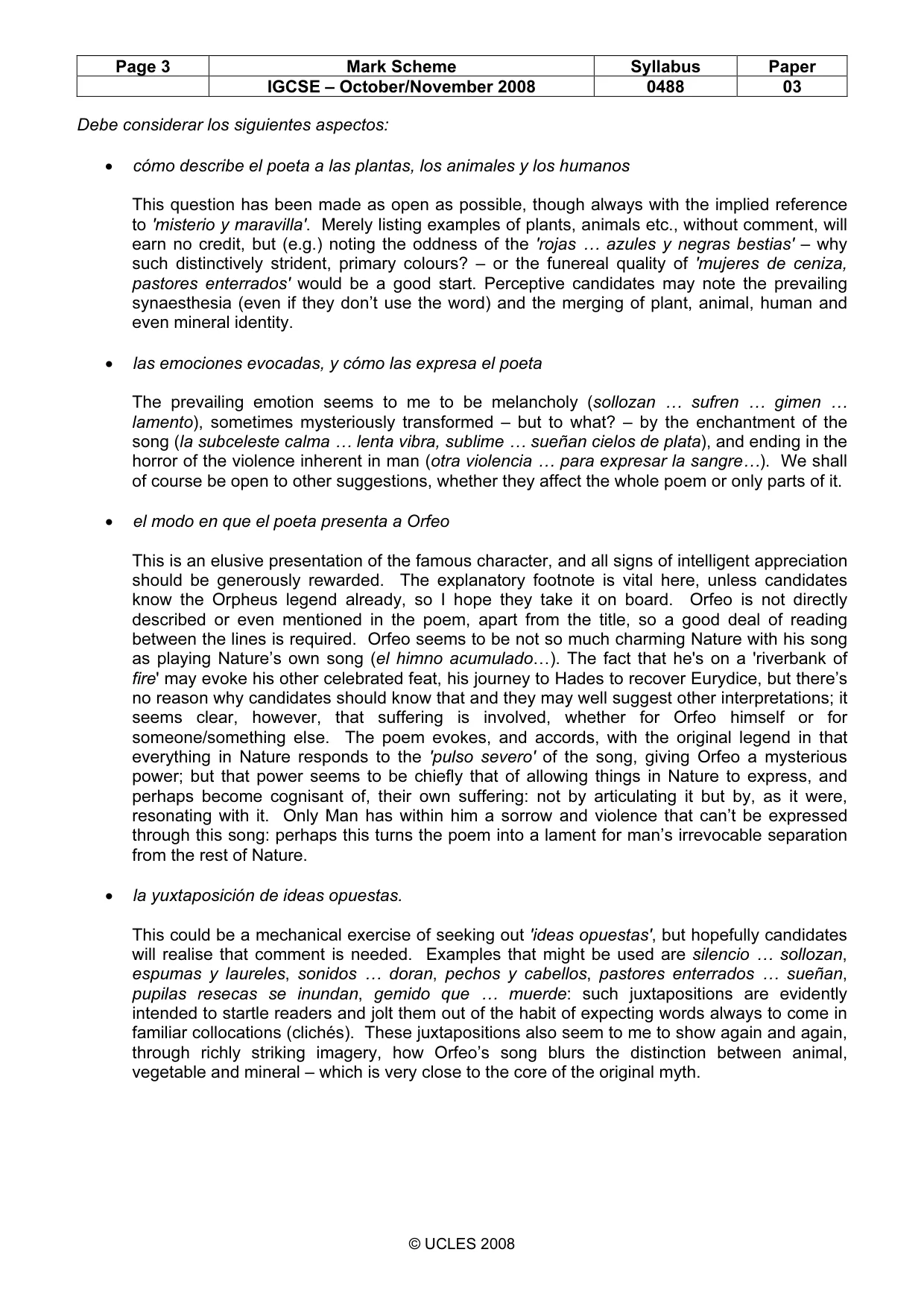 Mark scheme, page 3 of 3