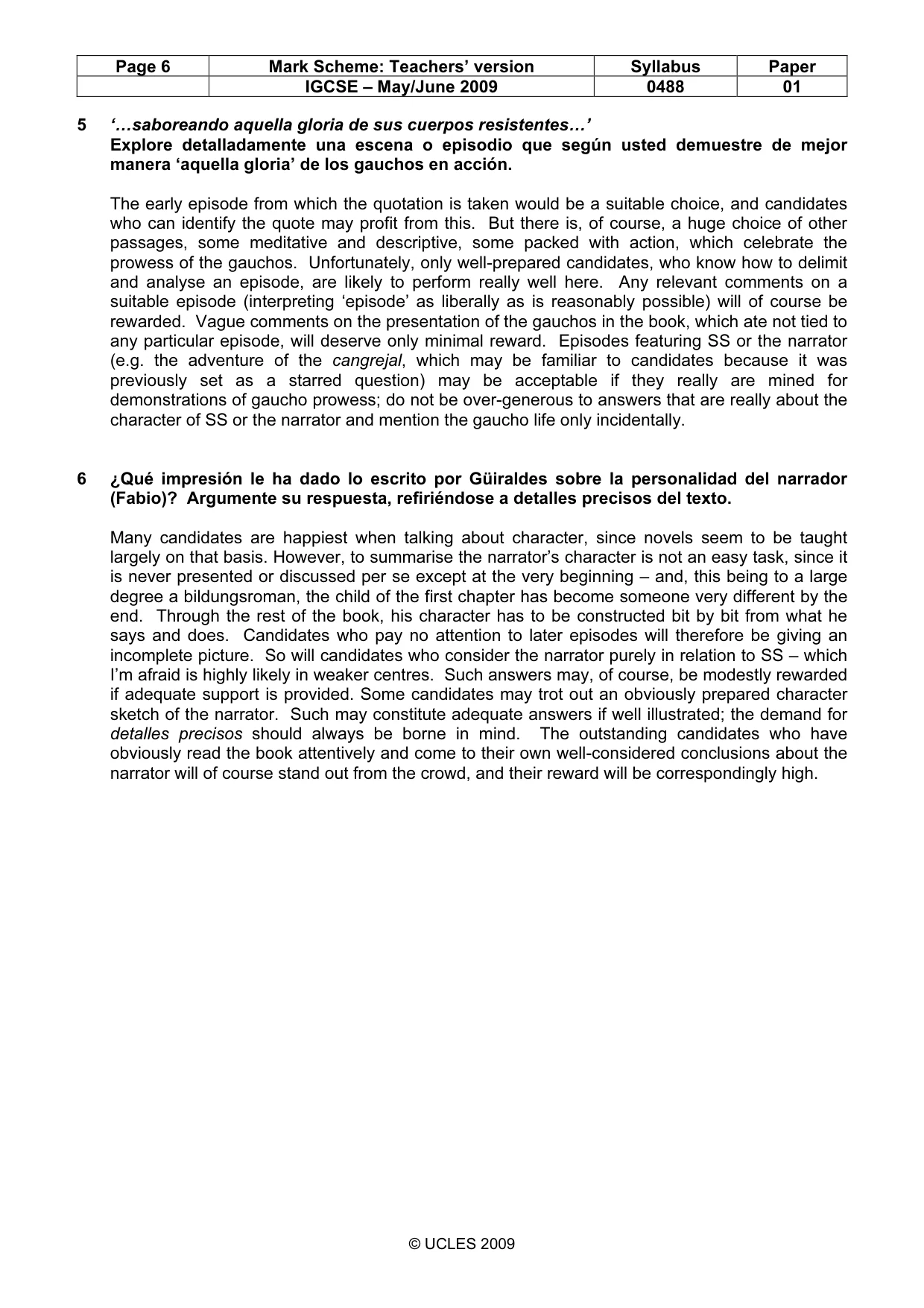 Mark scheme, page 6 of 14