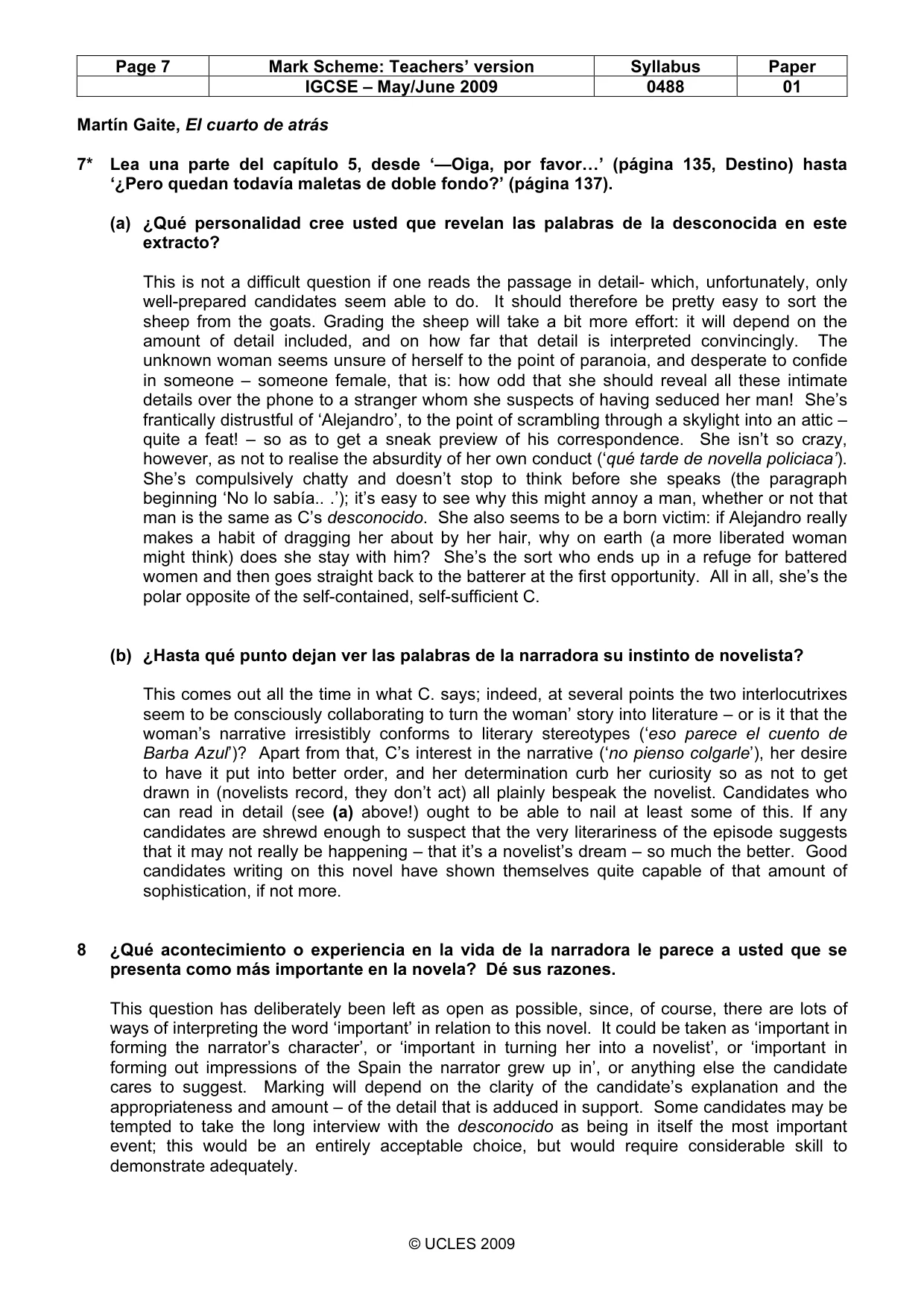 Mark scheme, page 7 of 14