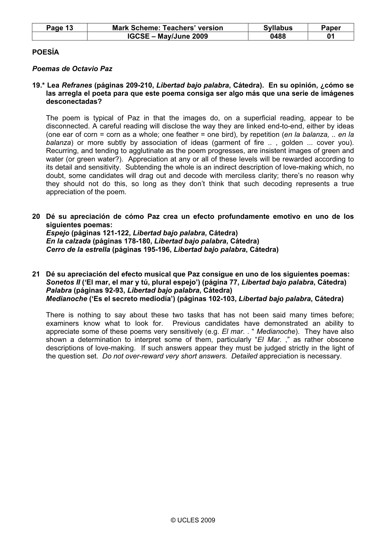 Mark scheme, page 13 of 14
