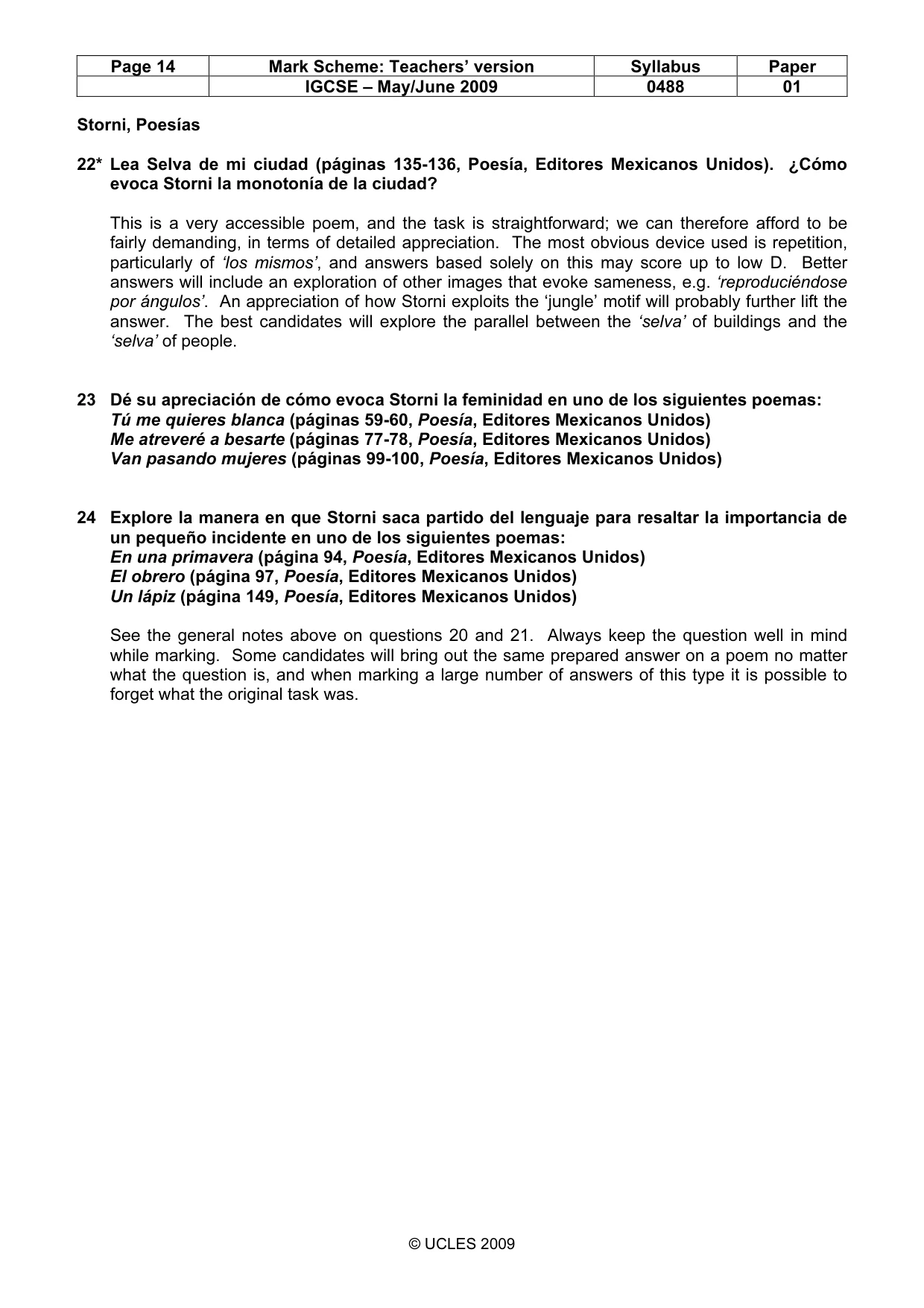 Mark scheme, page 14 of 14