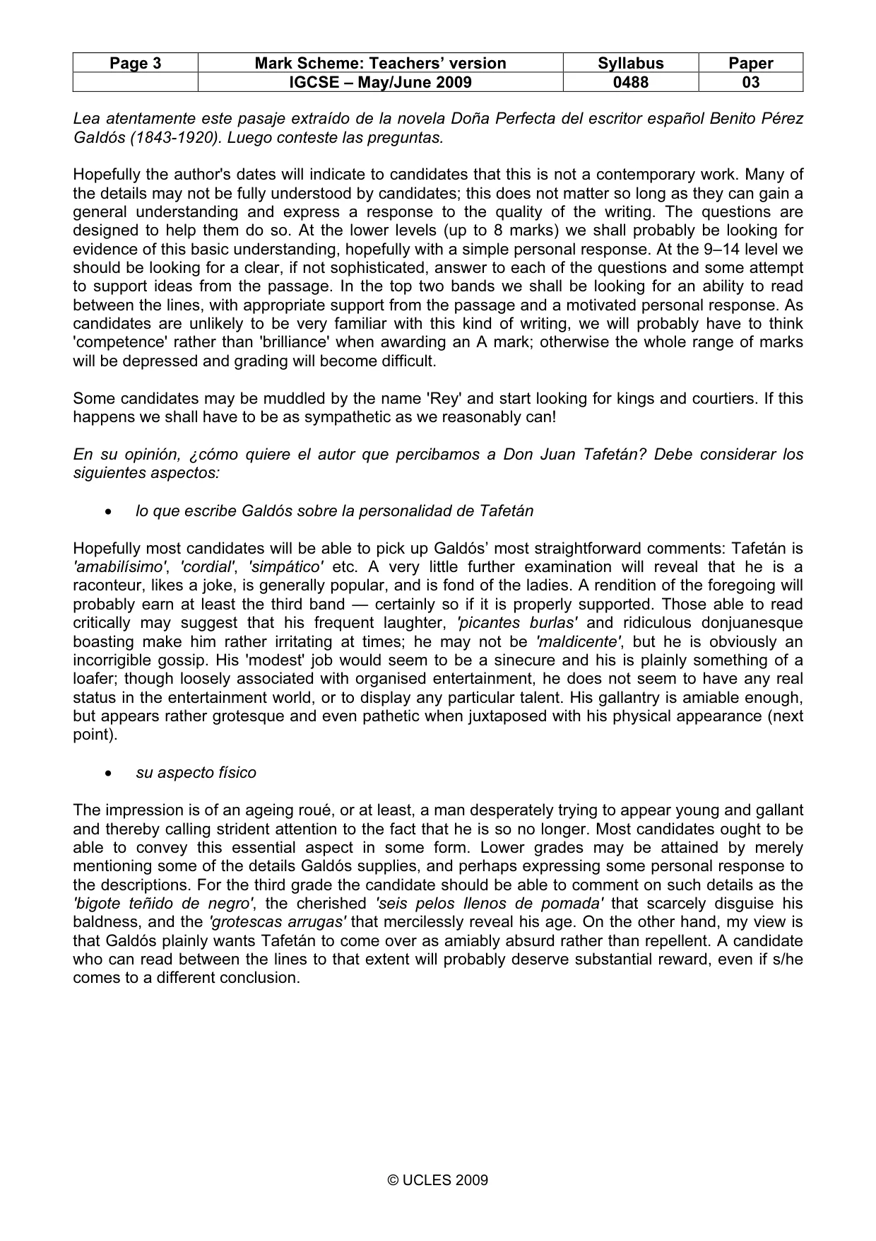 Mark scheme, page 3 of 4