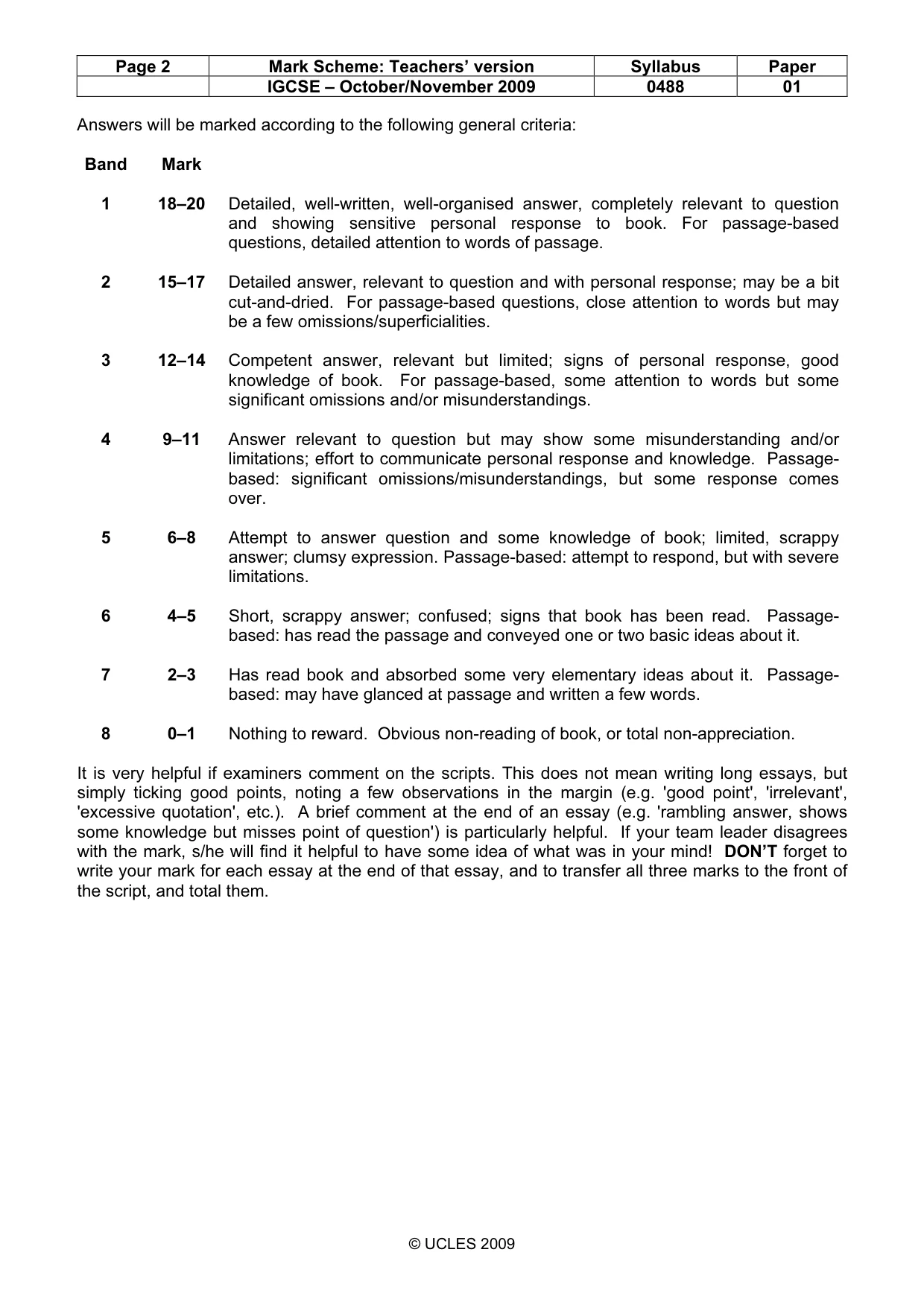 Mark scheme, page 2 of 12