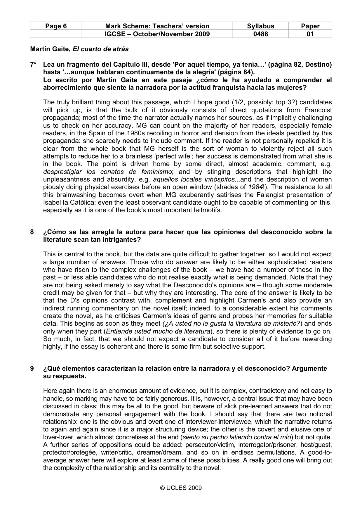 Mark scheme, page 6 of 12
