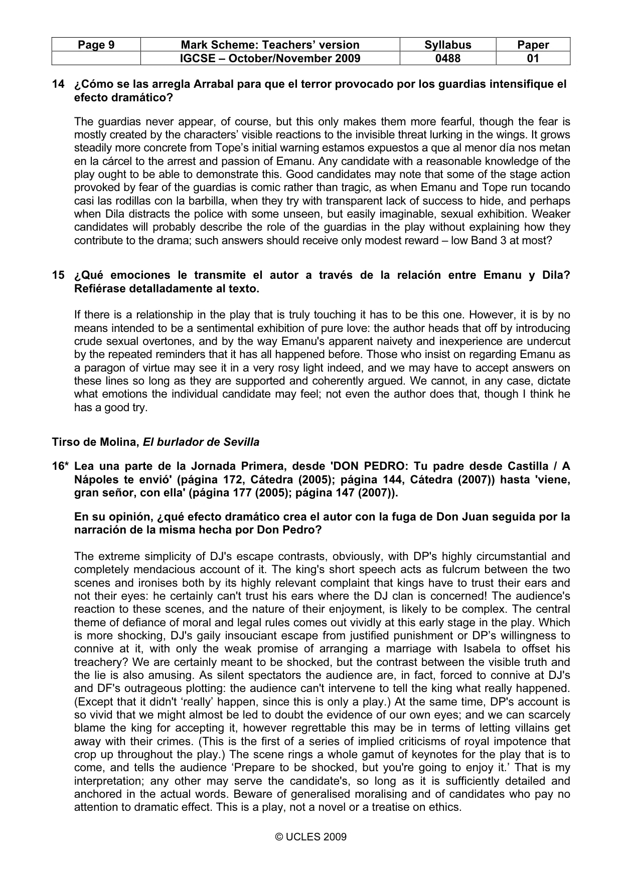 Mark scheme, page 9 of 12