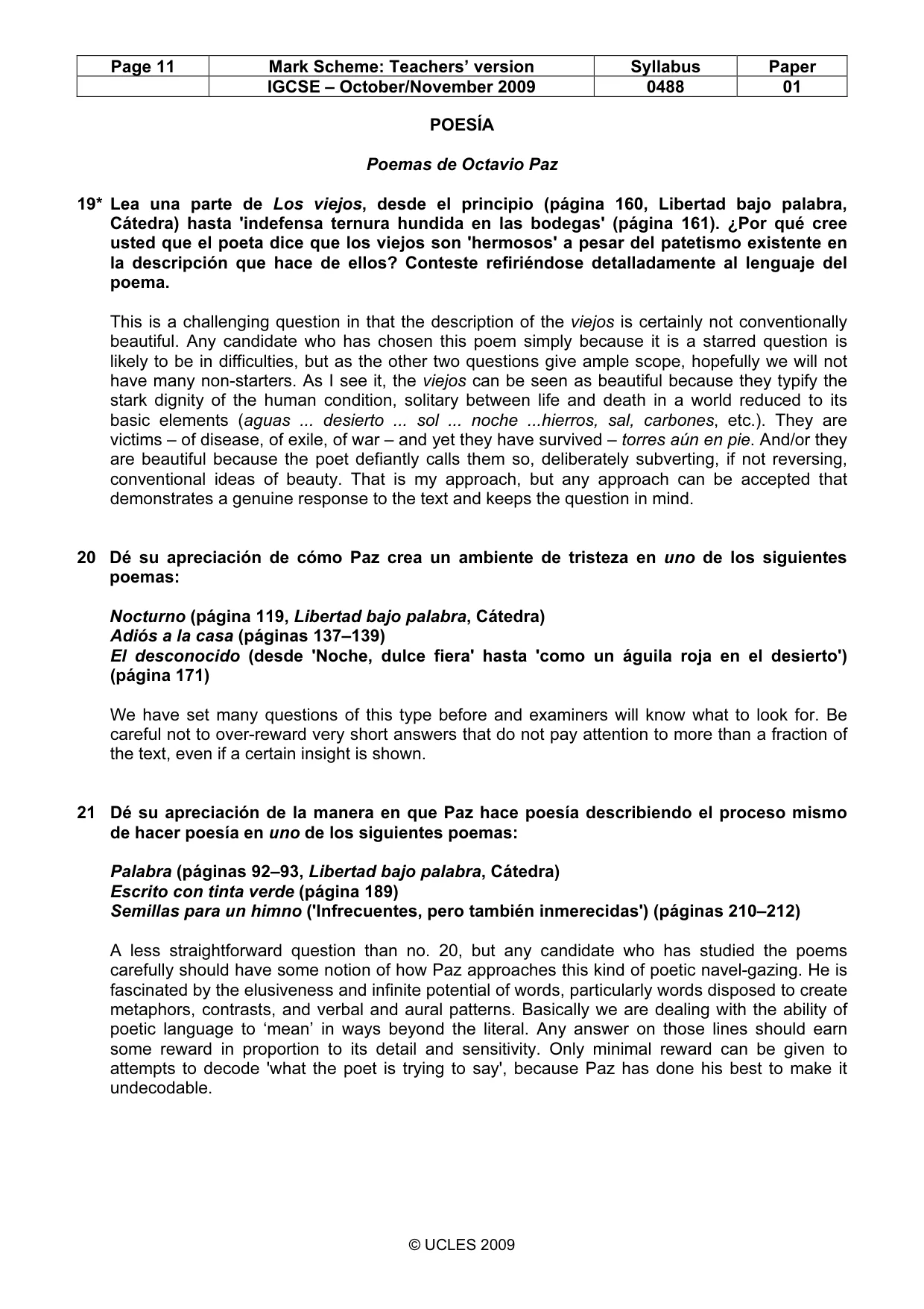 Mark scheme, page 11 of 12