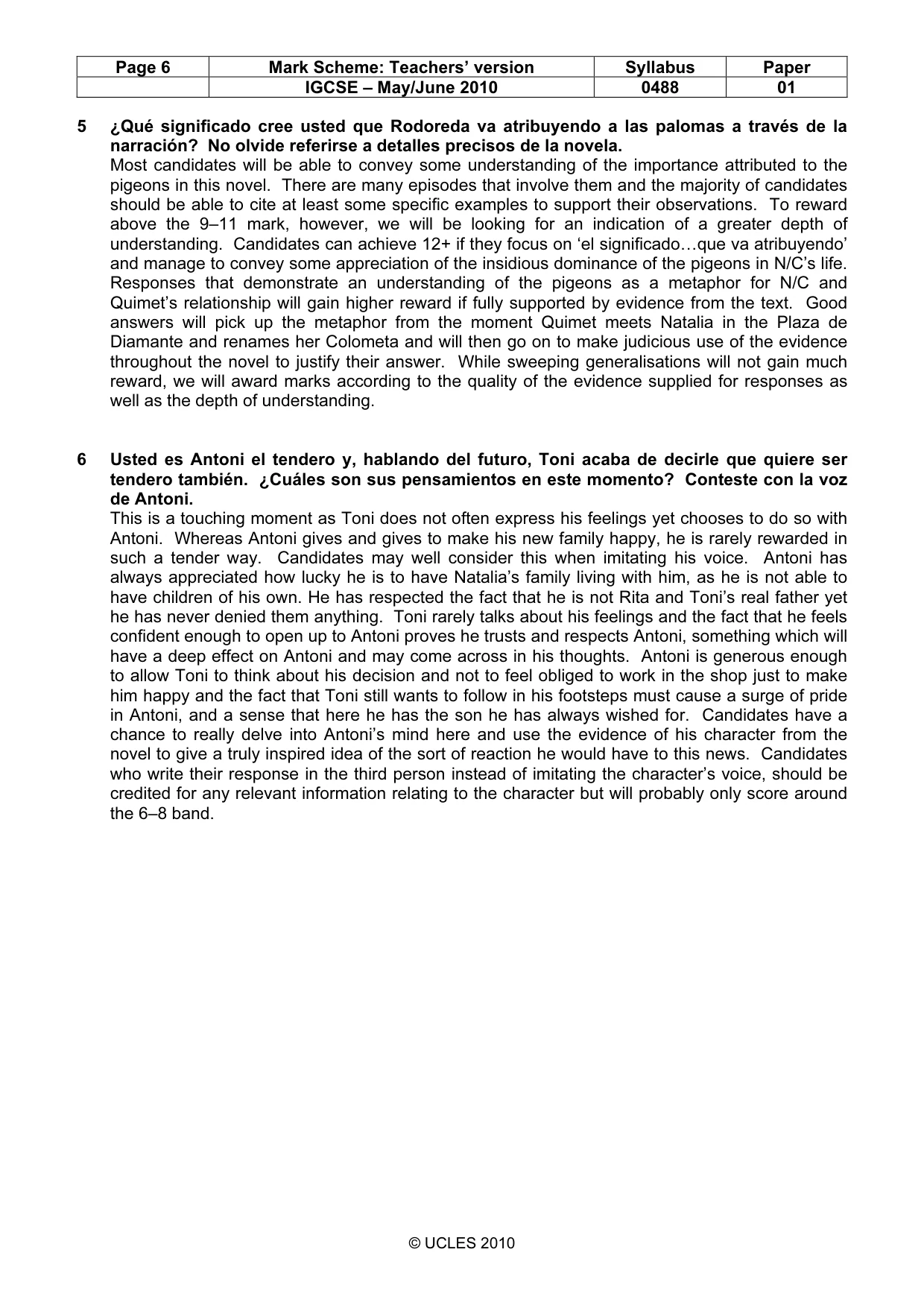 Mark scheme, page 6 of 17