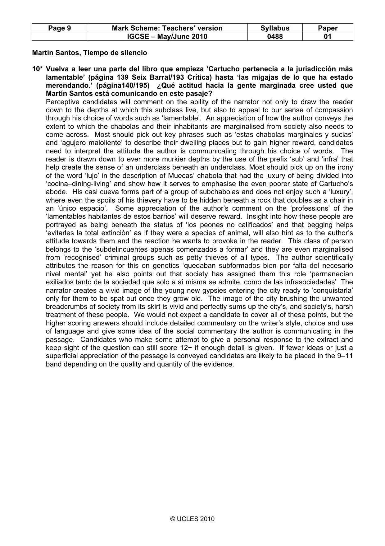 Mark scheme, page 9 of 17