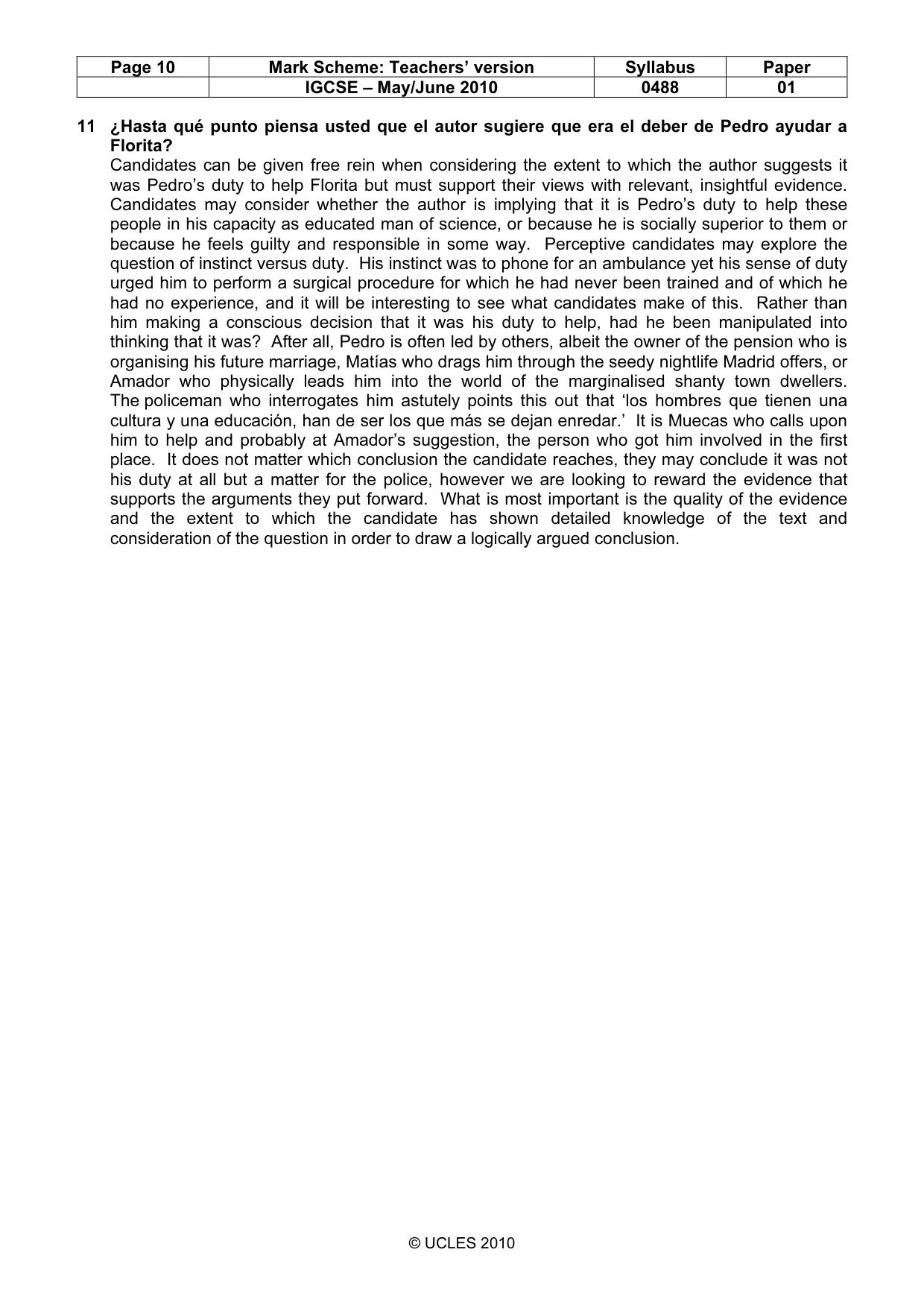 Mark scheme, page 10 of 17