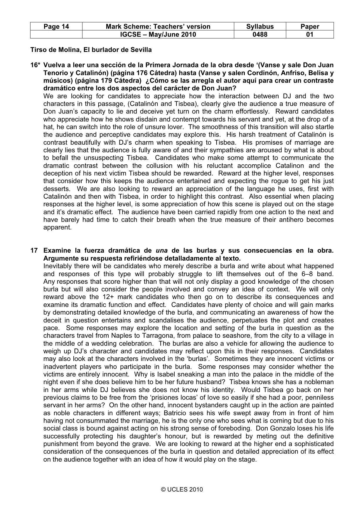 Mark scheme, page 14 of 17
