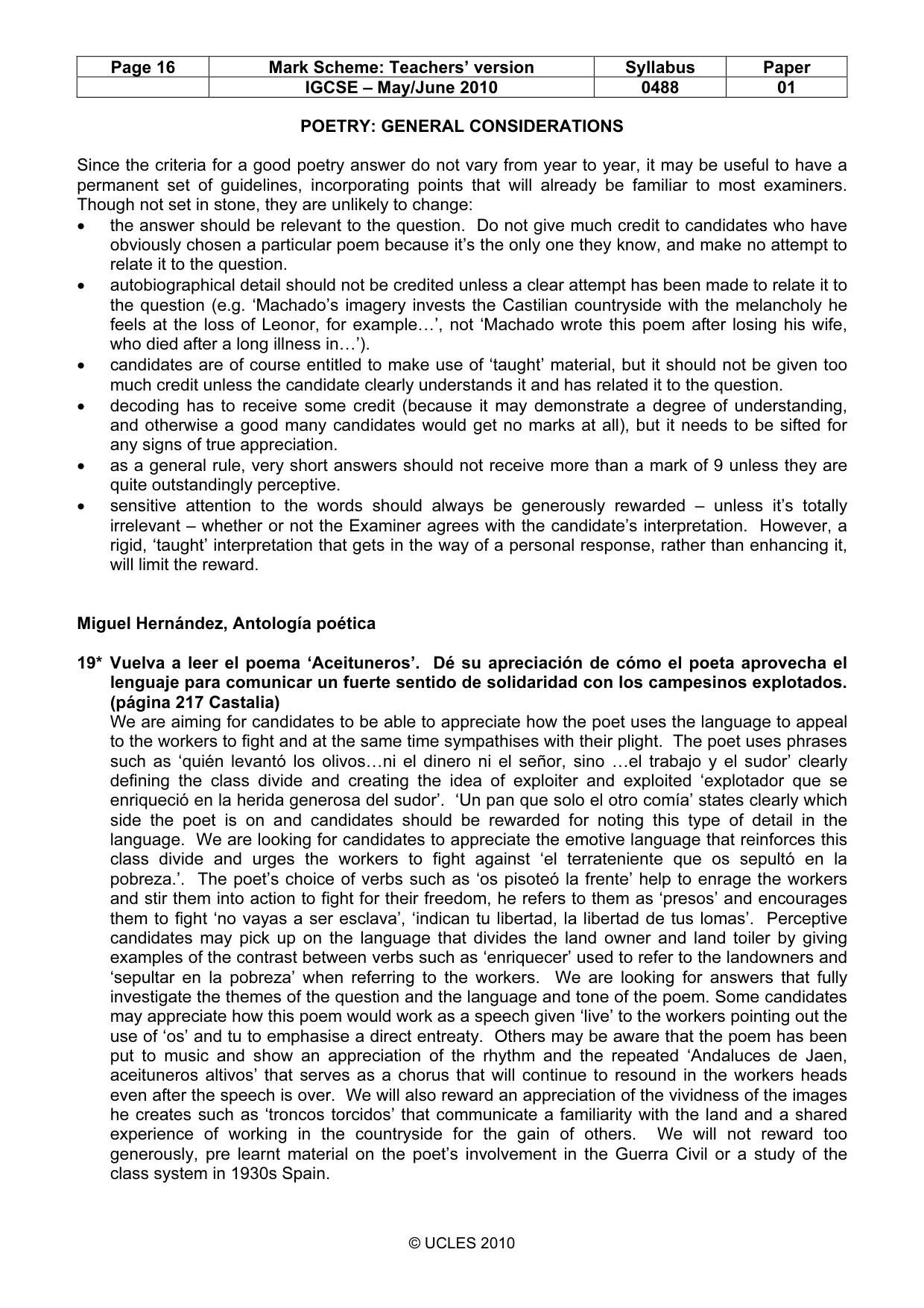 Mark scheme, page 16 of 17