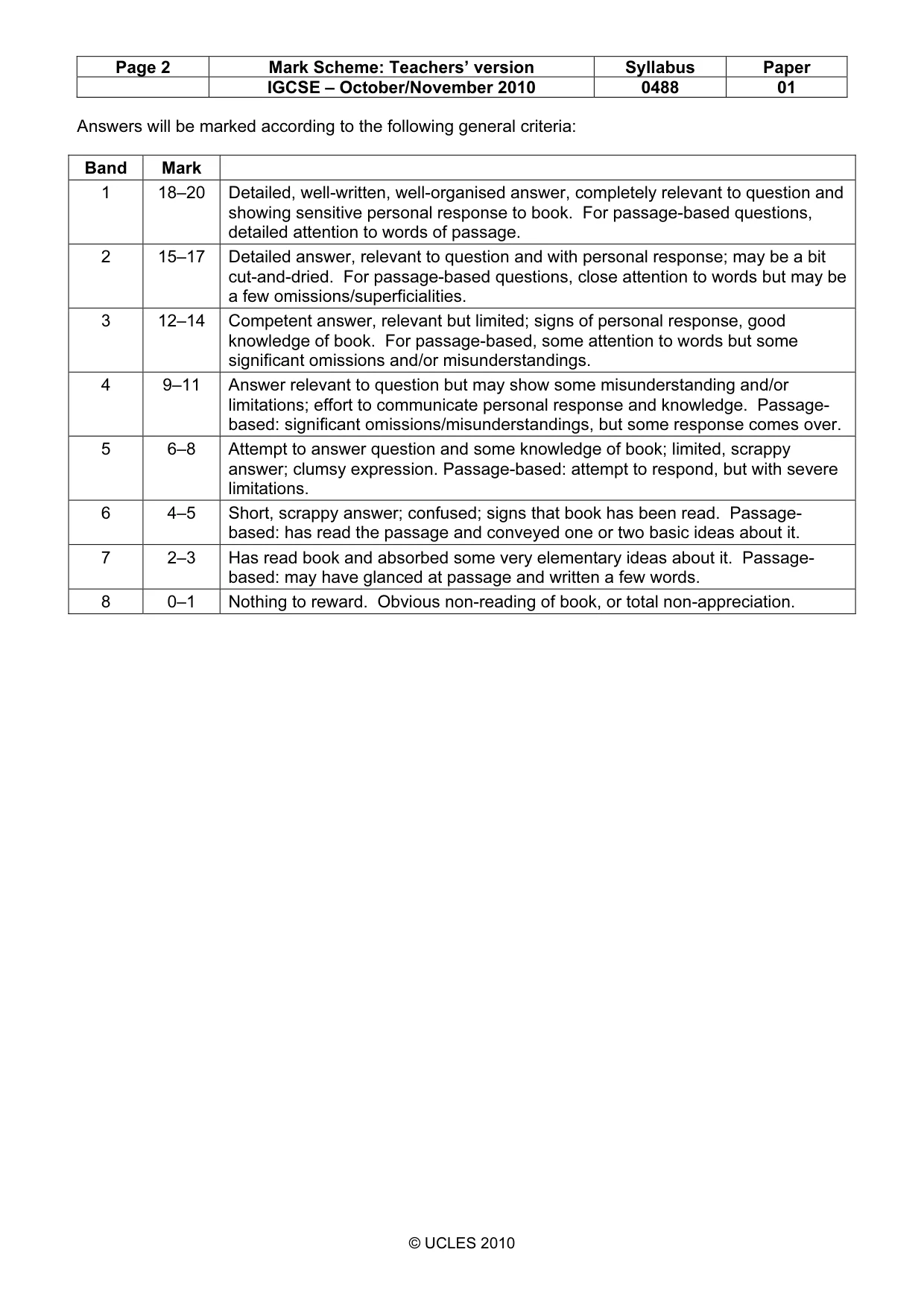 Mark scheme, page 2 of 12