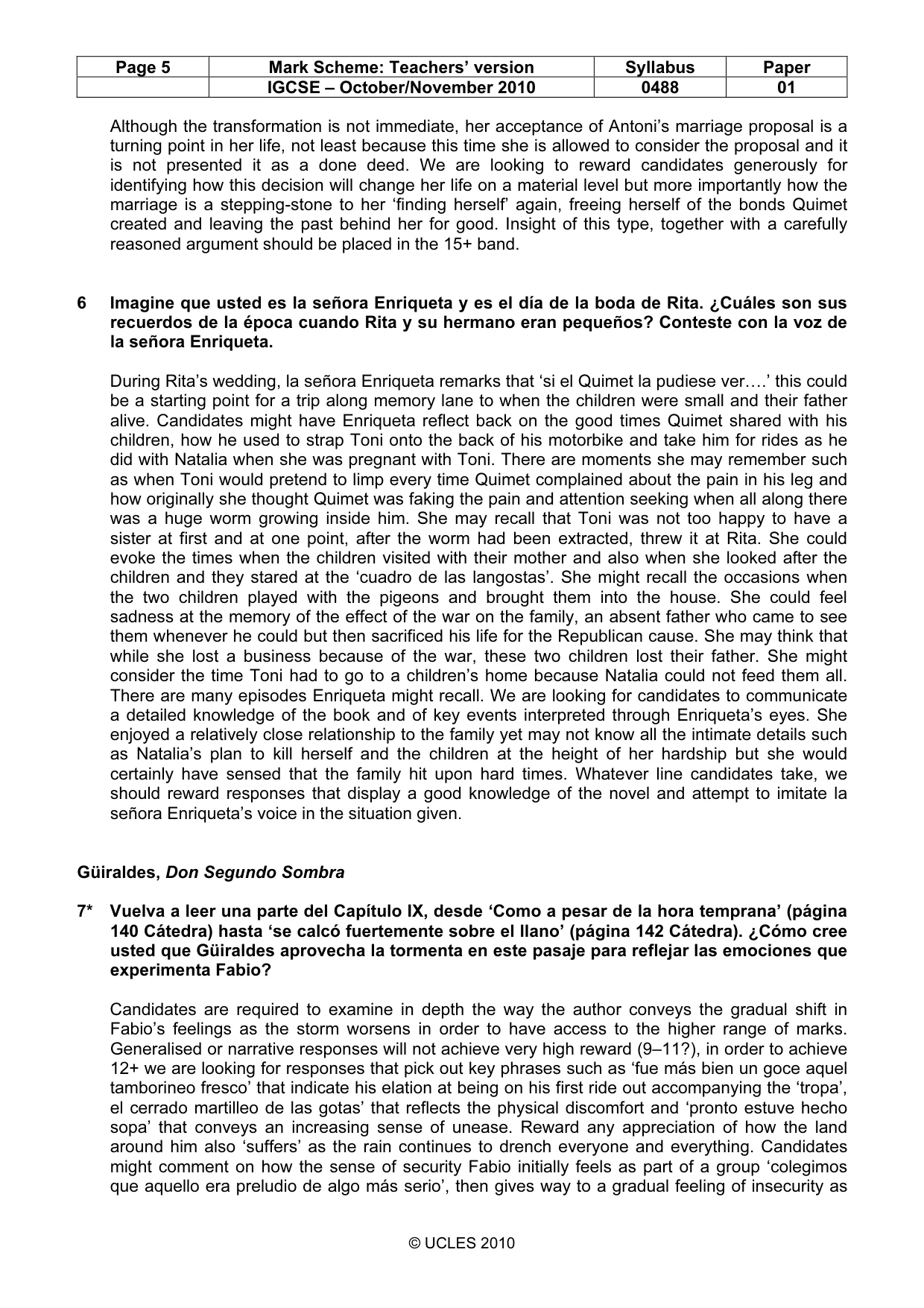 Mark scheme, page 5 of 12
