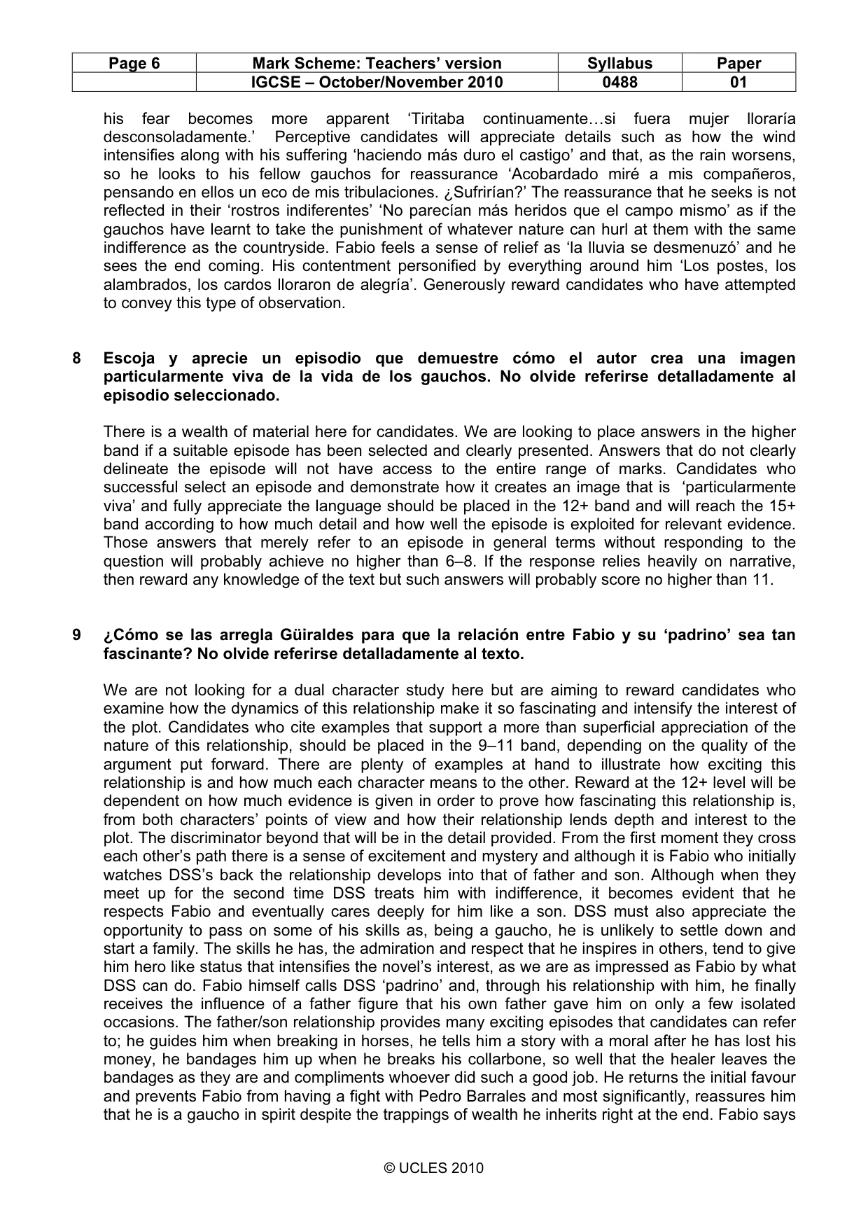 Mark scheme, page 6 of 12