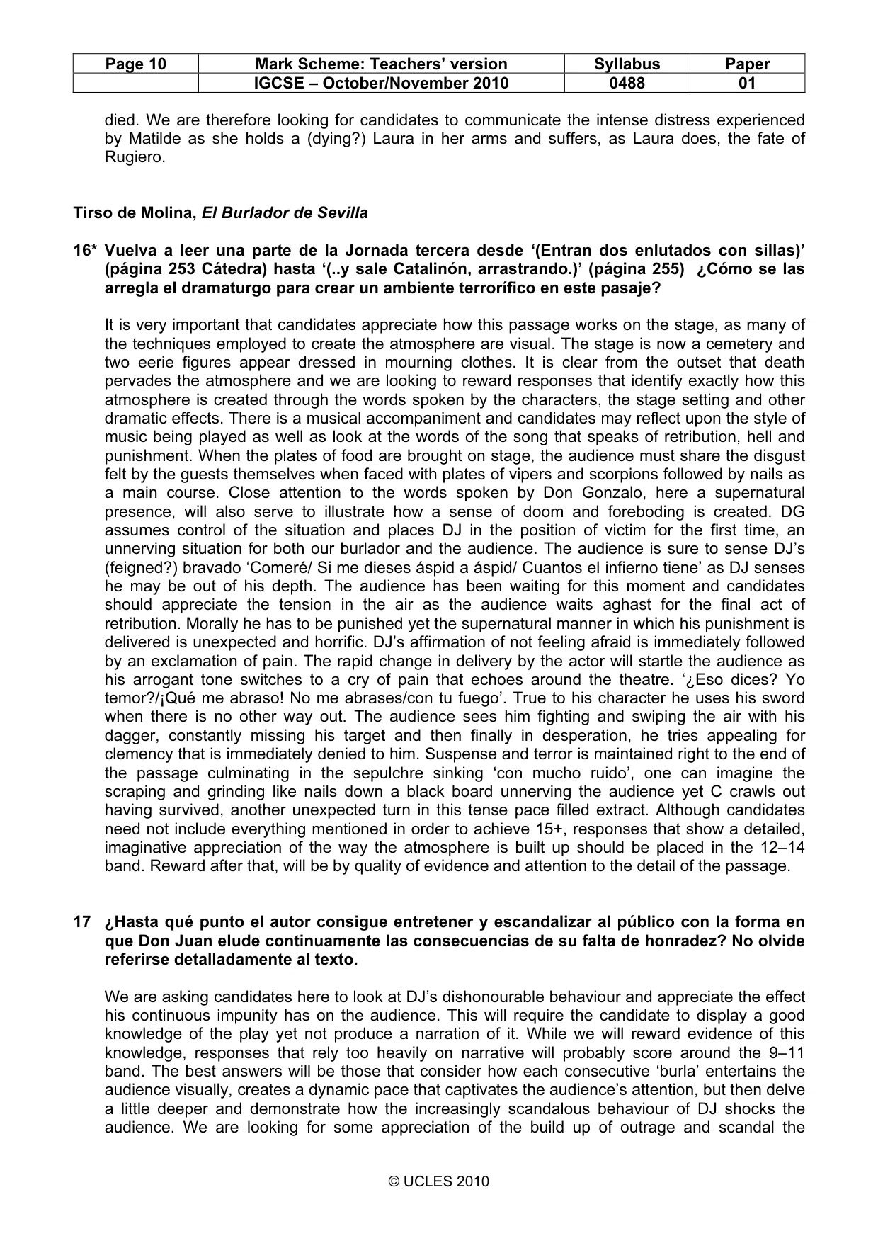 Mark scheme, page 10 of 12