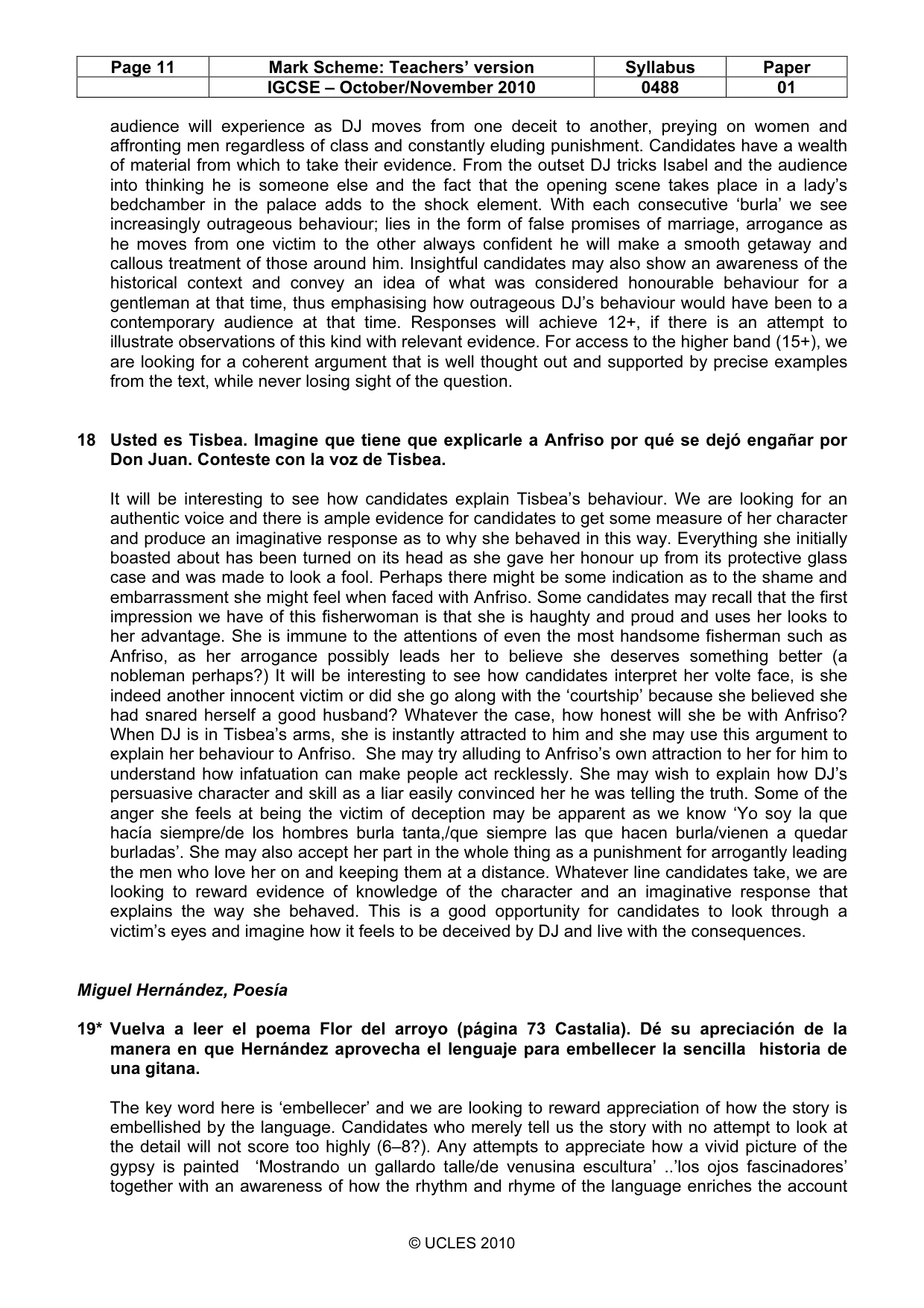 Mark scheme, page 11 of 12